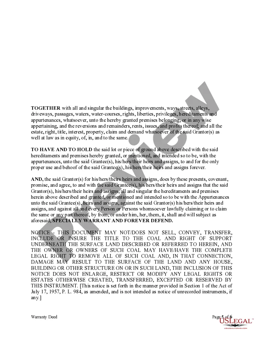 Preview Warranty Deed for Husband and Wife to Two Individuals