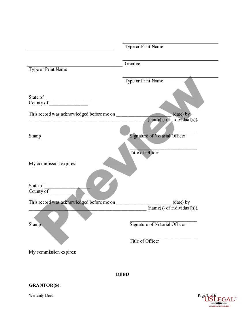 Preview Warranty Deed for Husband and Wife to Two Individuals