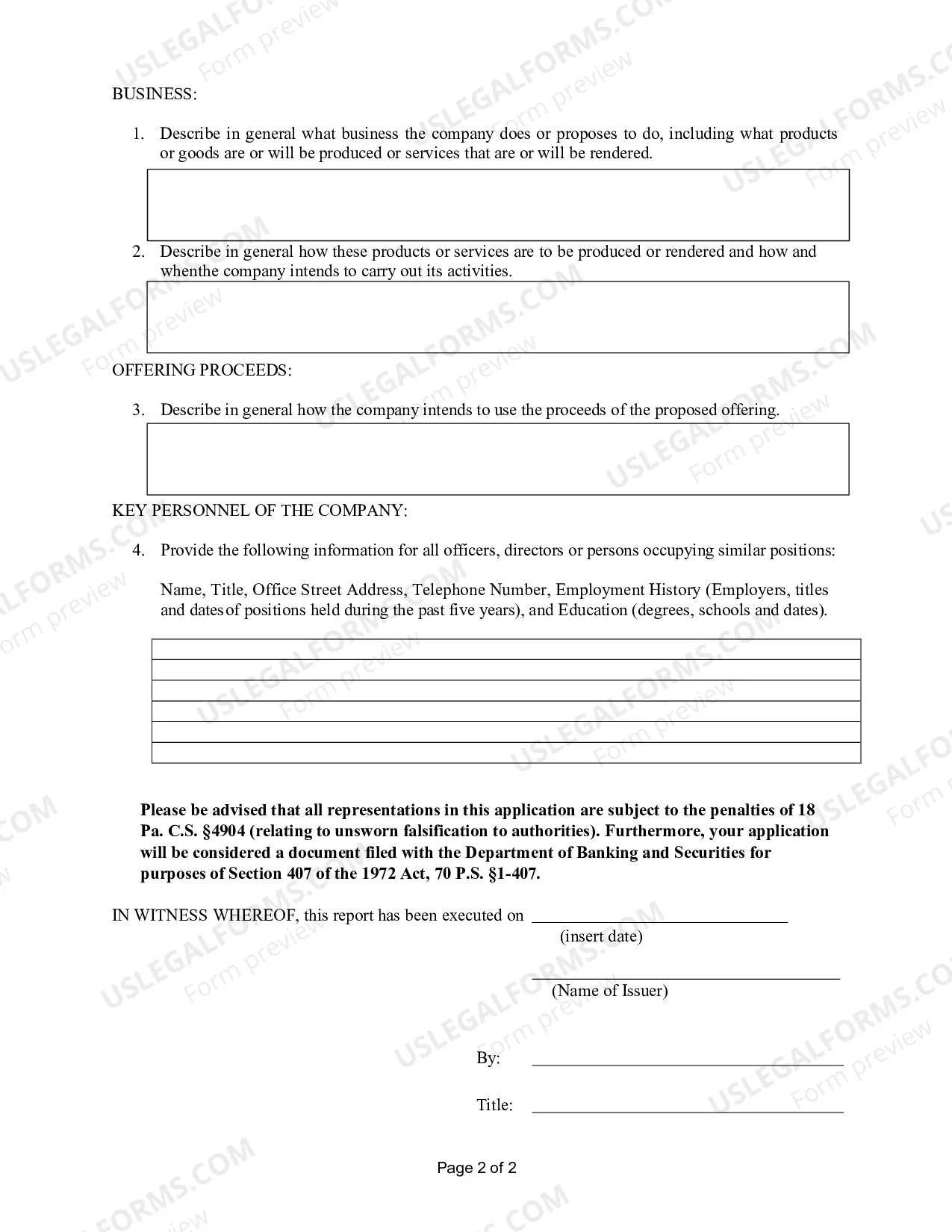 Preview Solicitation of Interest Form