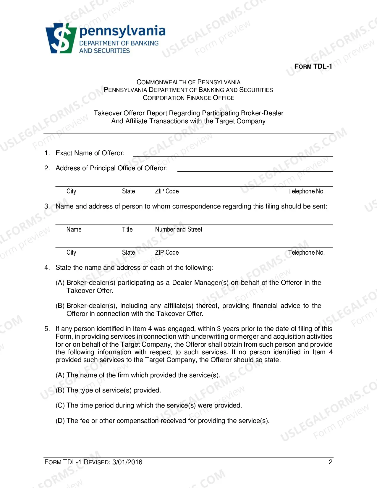 Preview Takeover Offeror Report Regarding Participating Broker-Dealer And Affiliate Transactions With The Target Company
