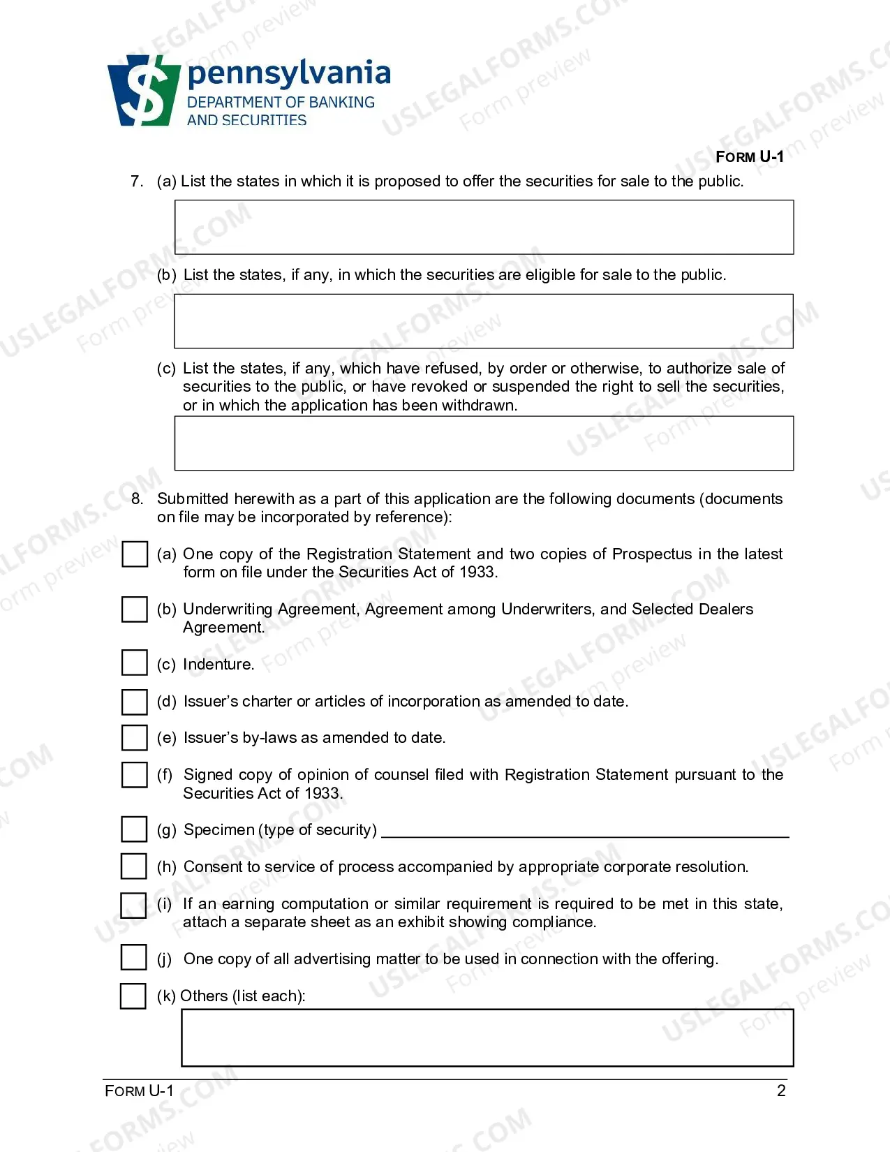 Preview Uniform Application to Register Securities