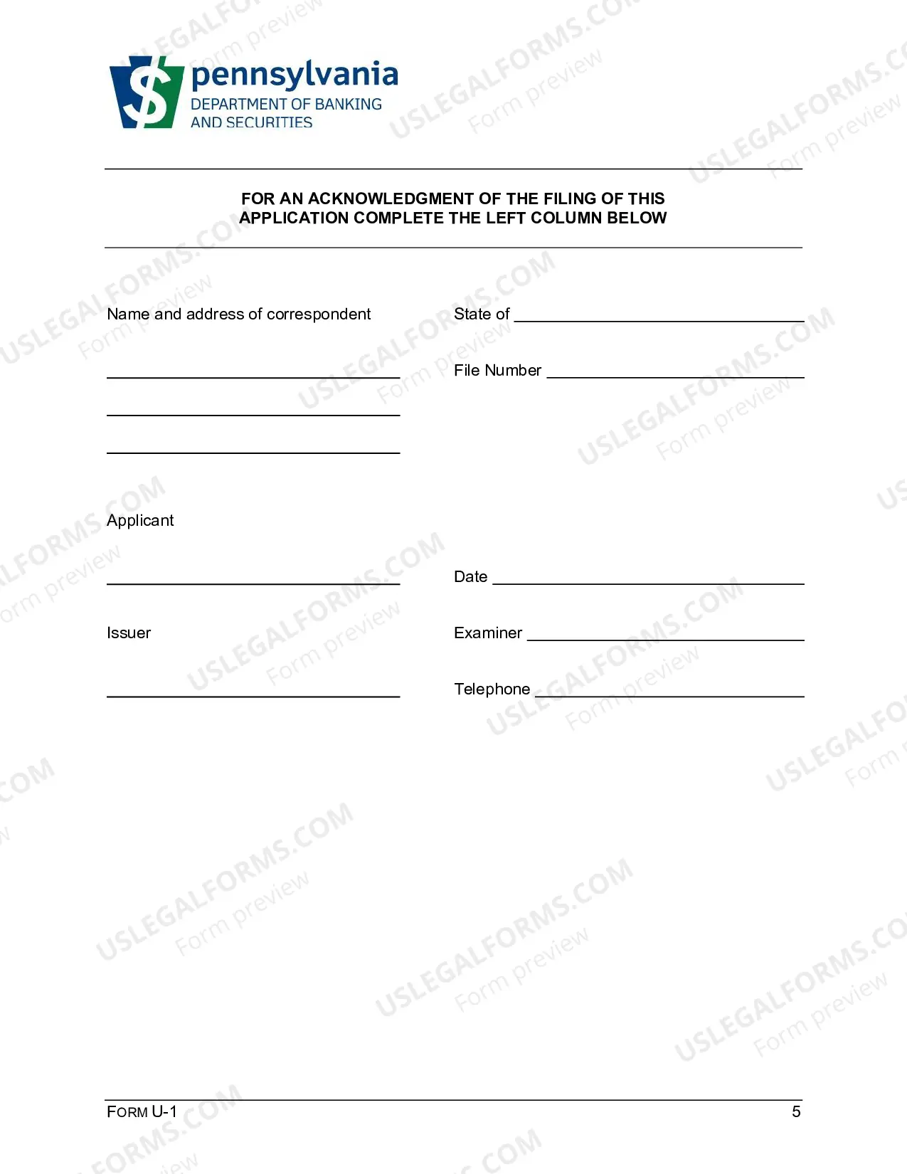Preview Uniform Application to Register Securities
