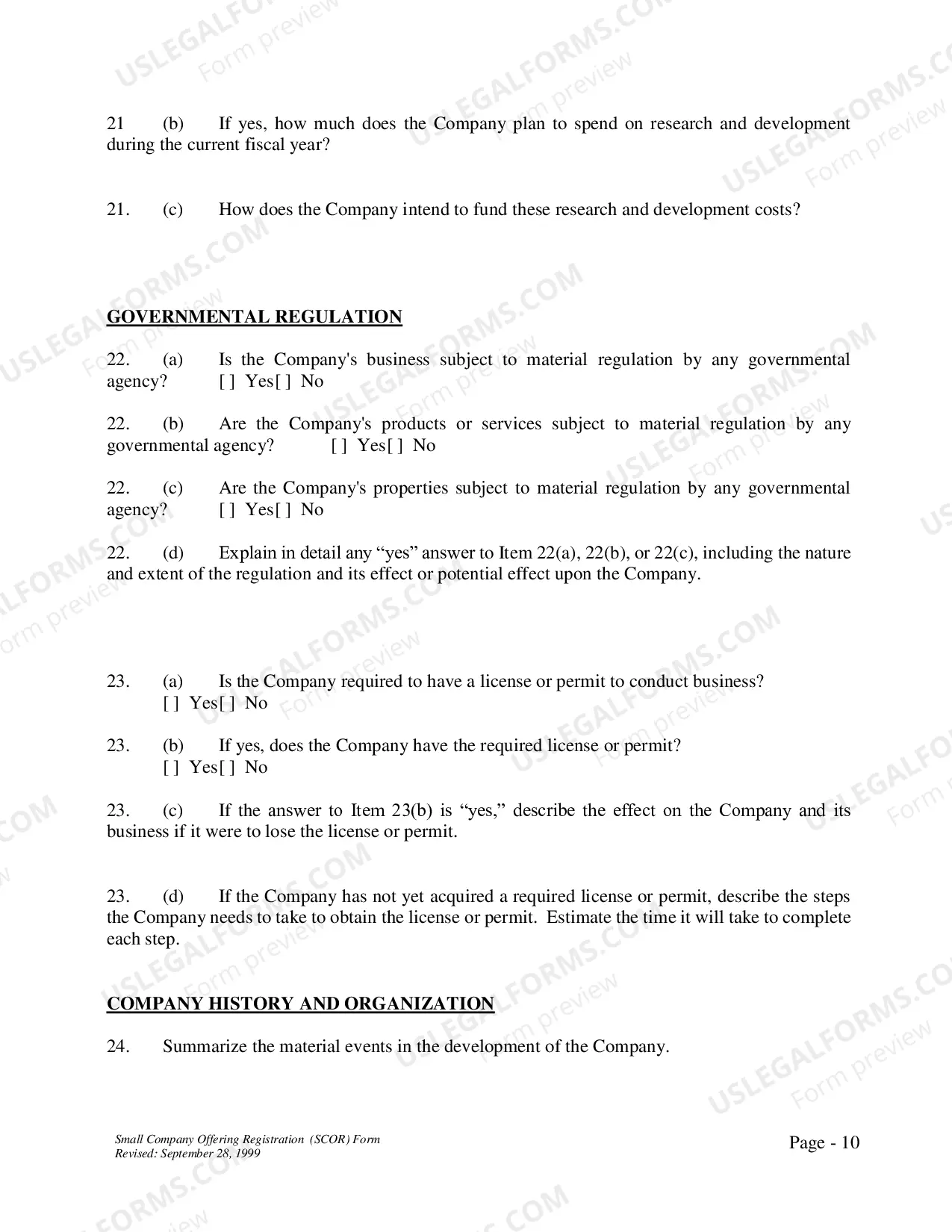 Preview Small Company Offering Registration Form