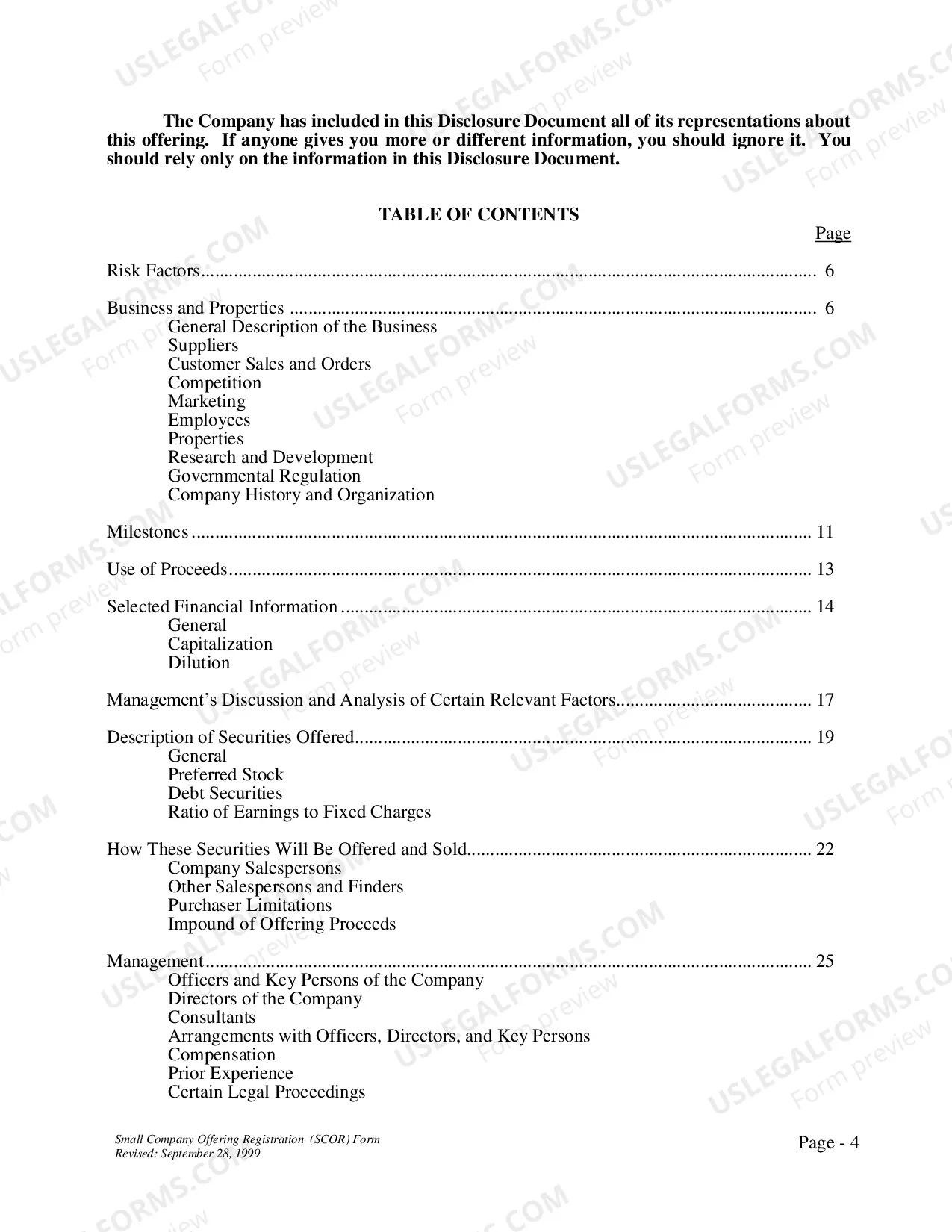 Preview Small Company Offering Registration Form