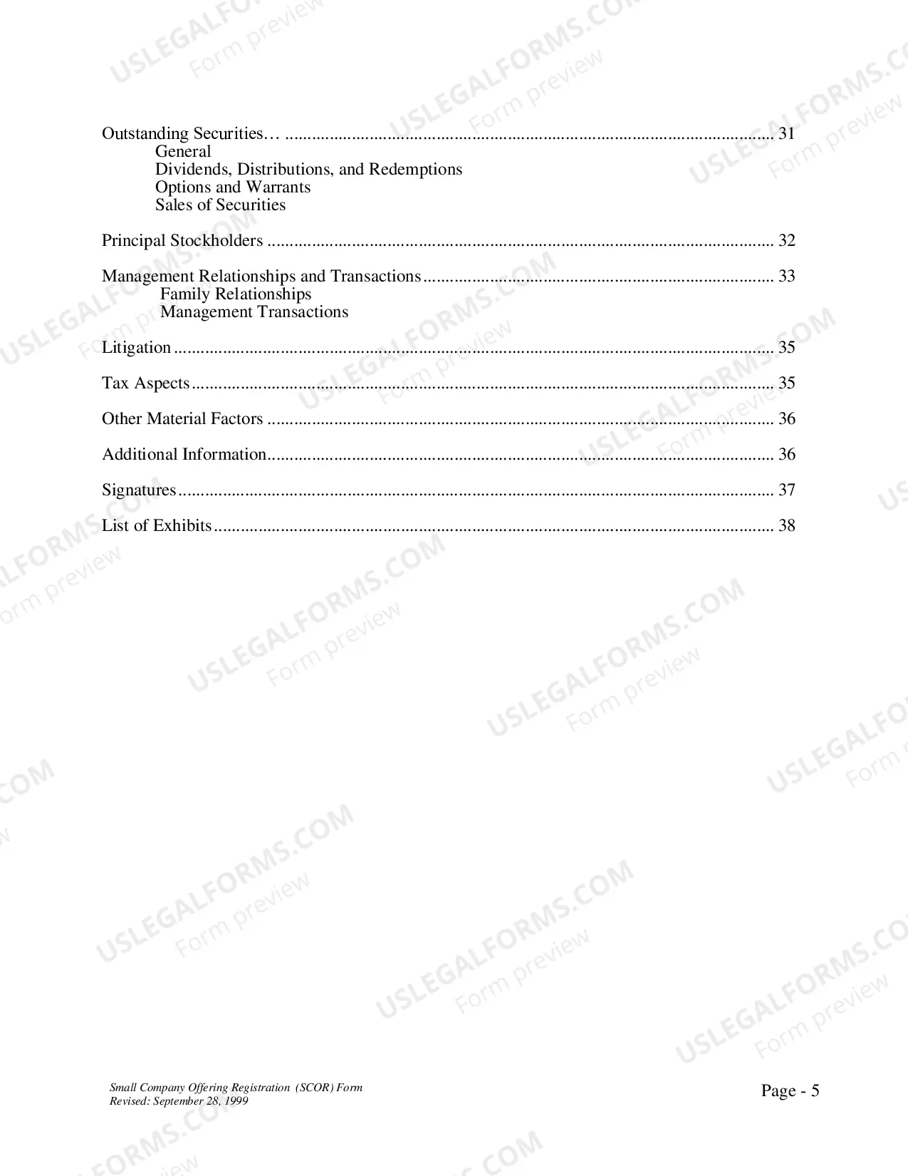 Preview Small Company Offering Registration Form
