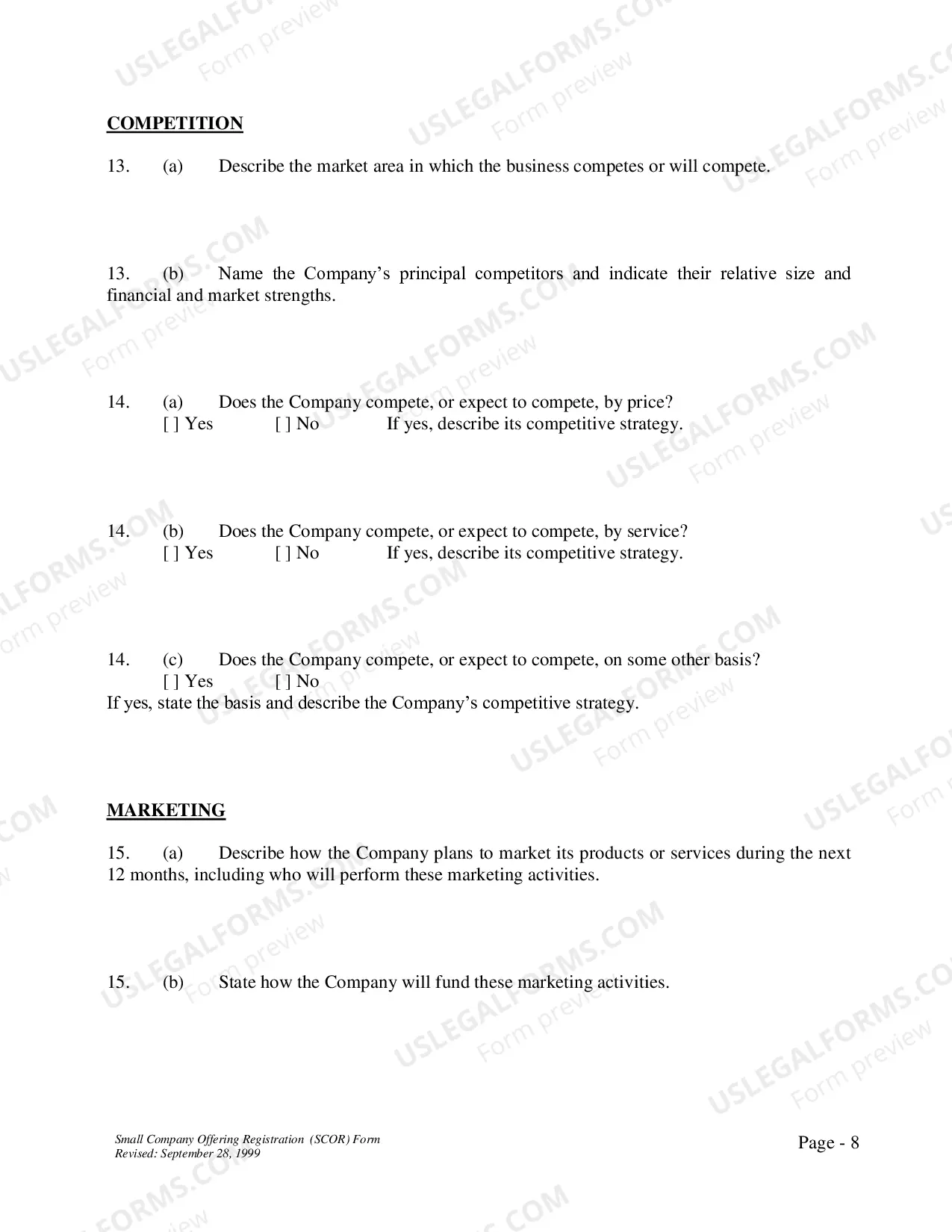 Preview Small Company Offering Registration Form