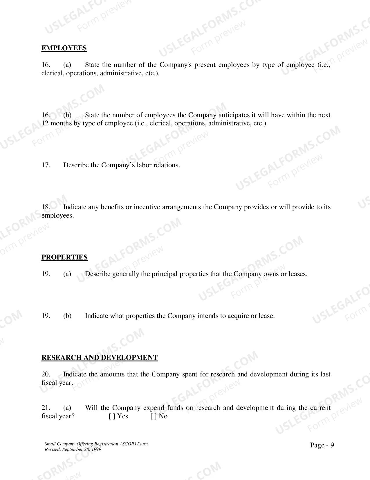 Preview Small Company Offering Registration Form