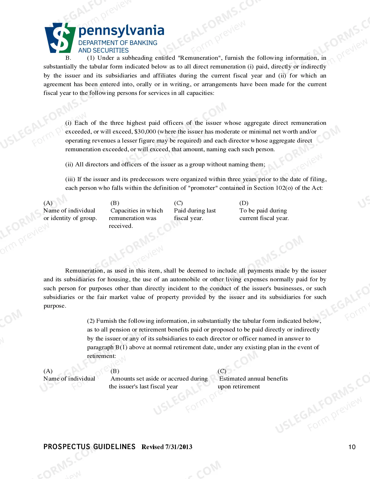 Preview Prospectus Guidelines(PDF)