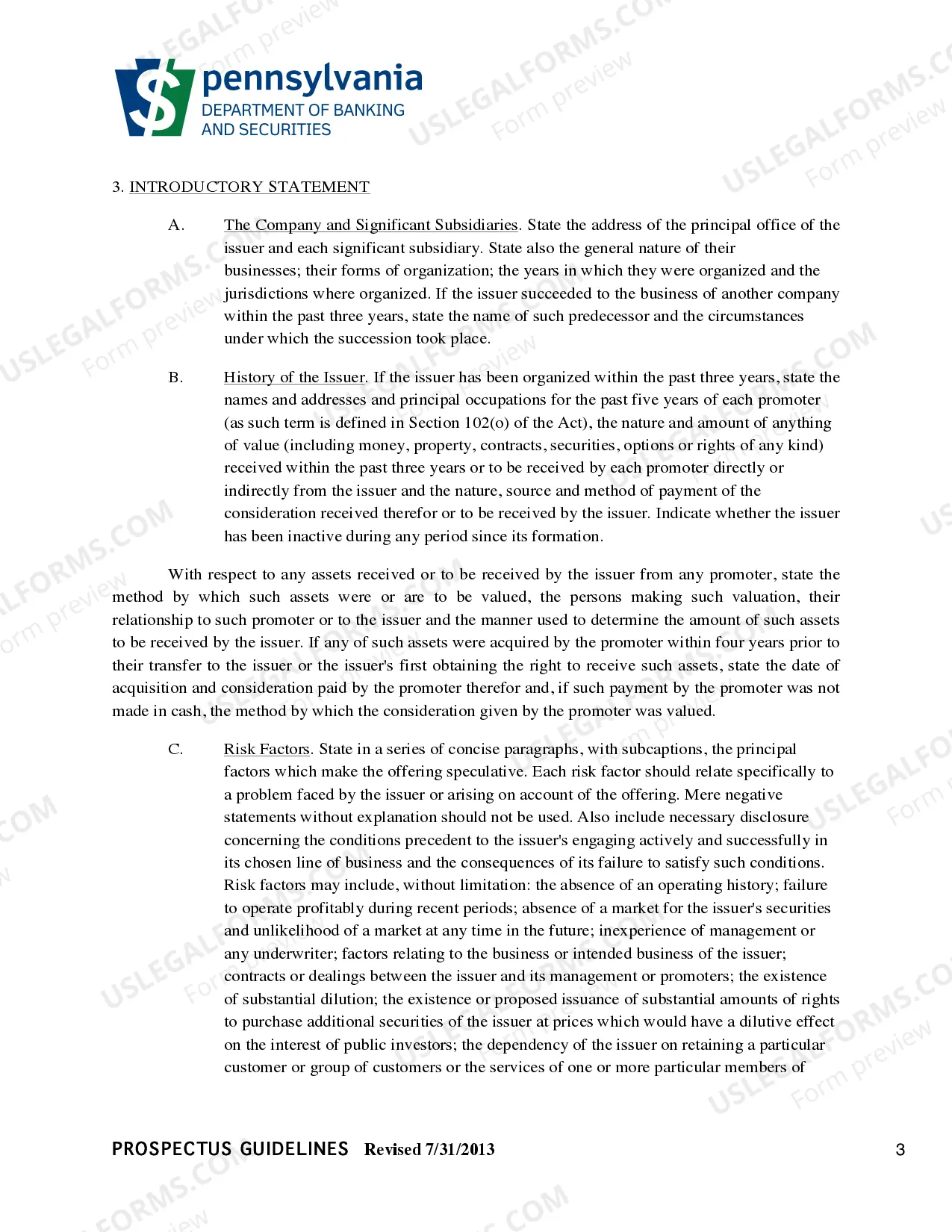 Preview Prospectus Guidelines(PDF)