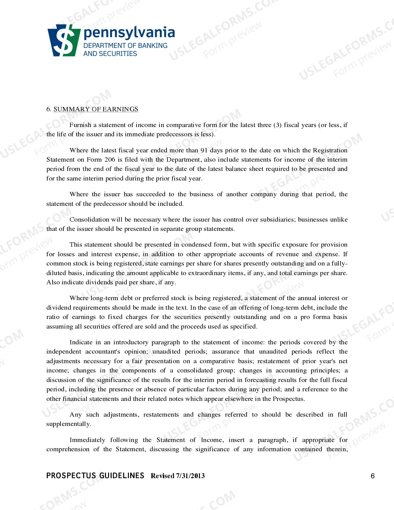 Preview Prospectus Guidelines(PDF)