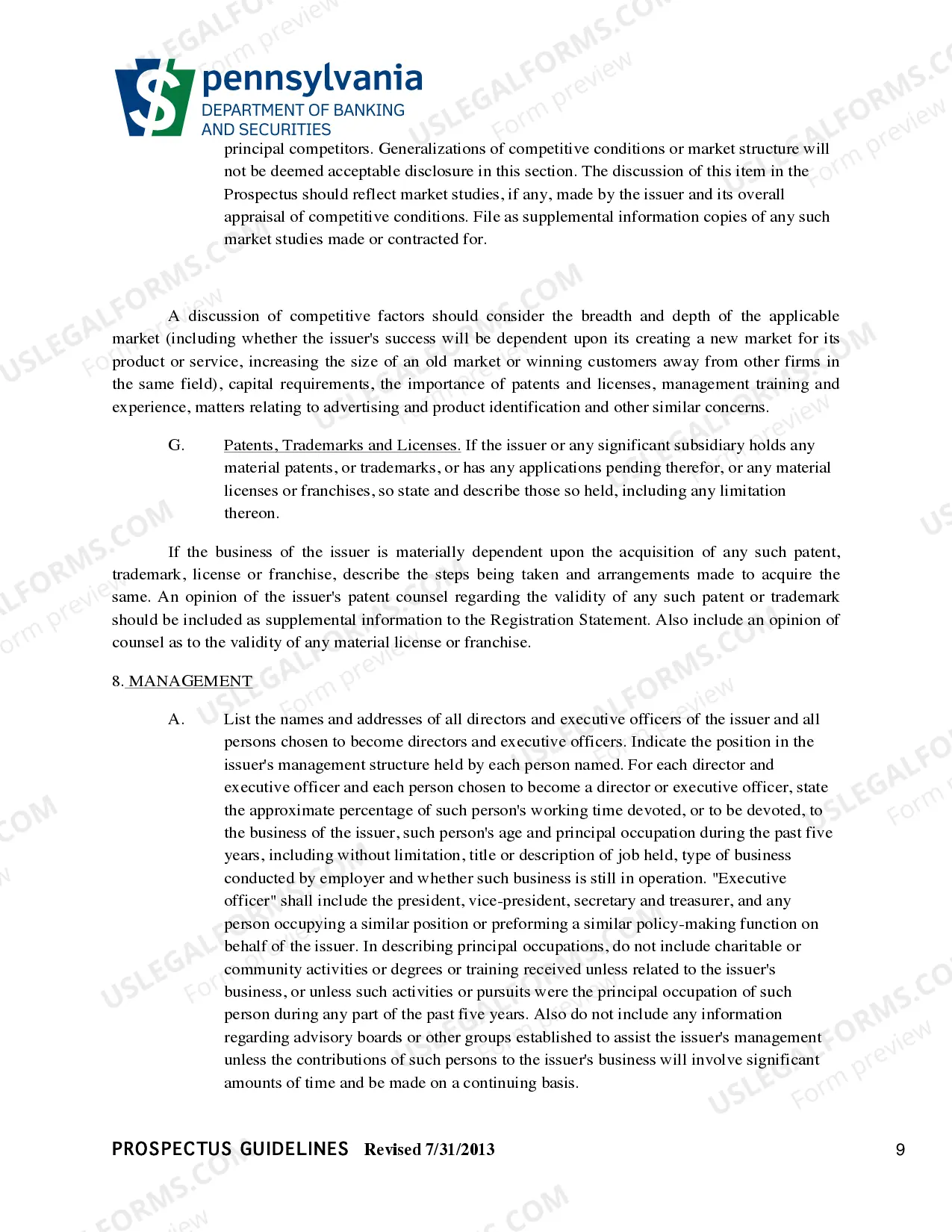 Preview Prospectus Guidelines(PDF)