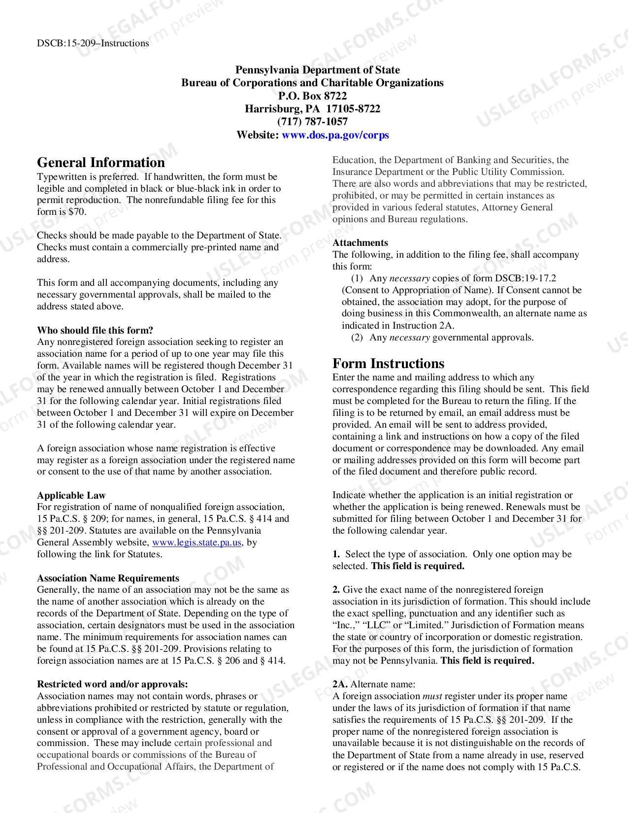 Preview Application For Registration of Name Nonqualified Foreign Corporation
