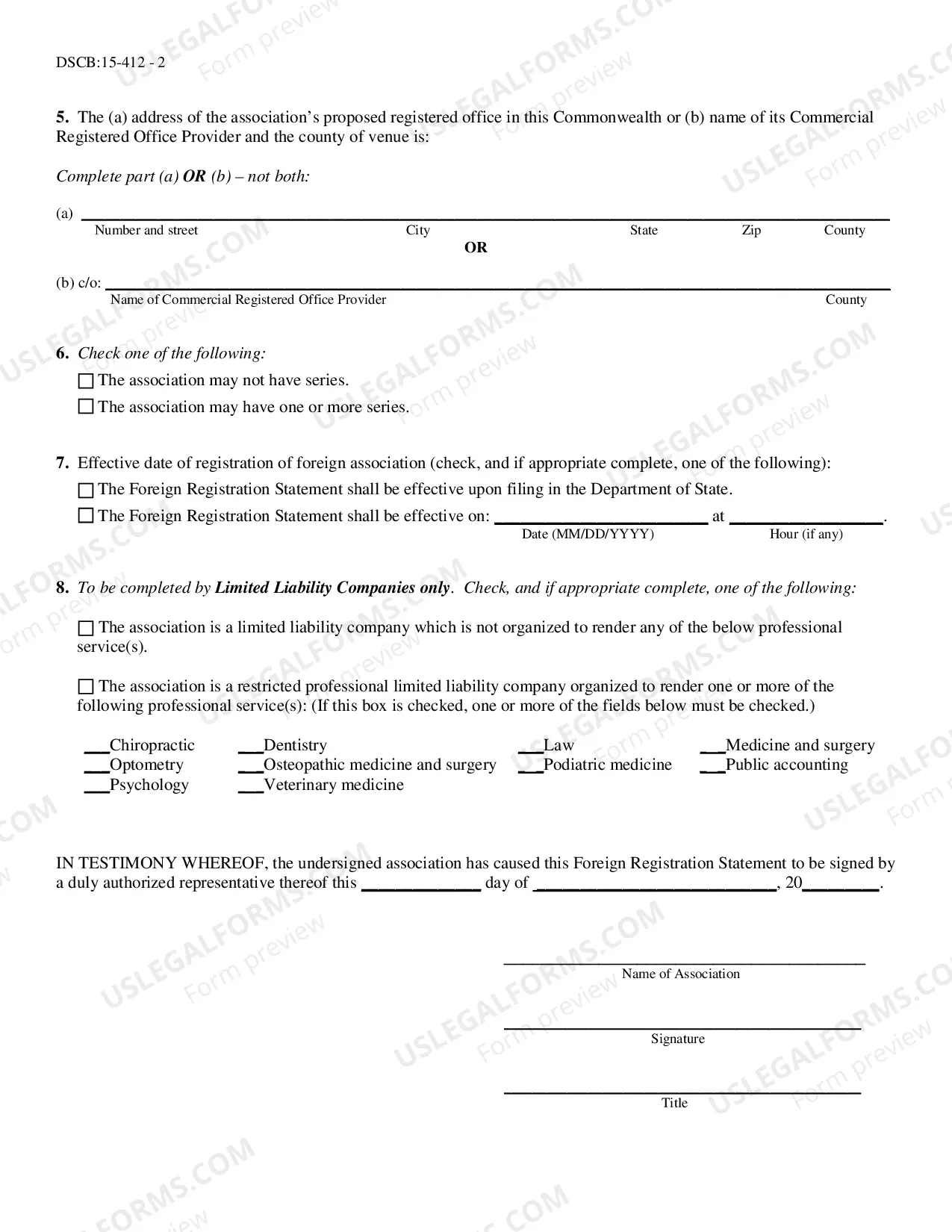 Preview Foreign Registration Statement
