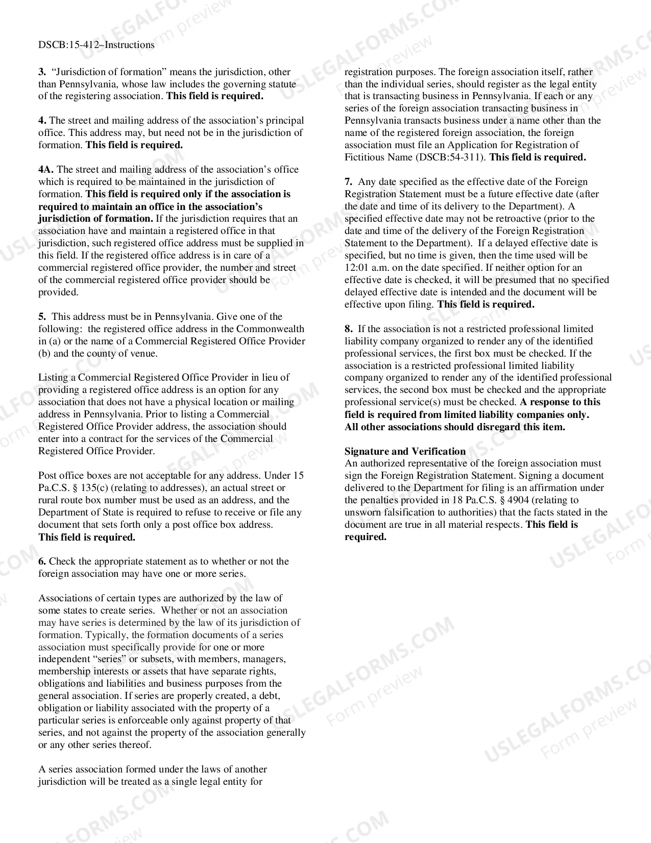 Preview Foreign Registration Statement