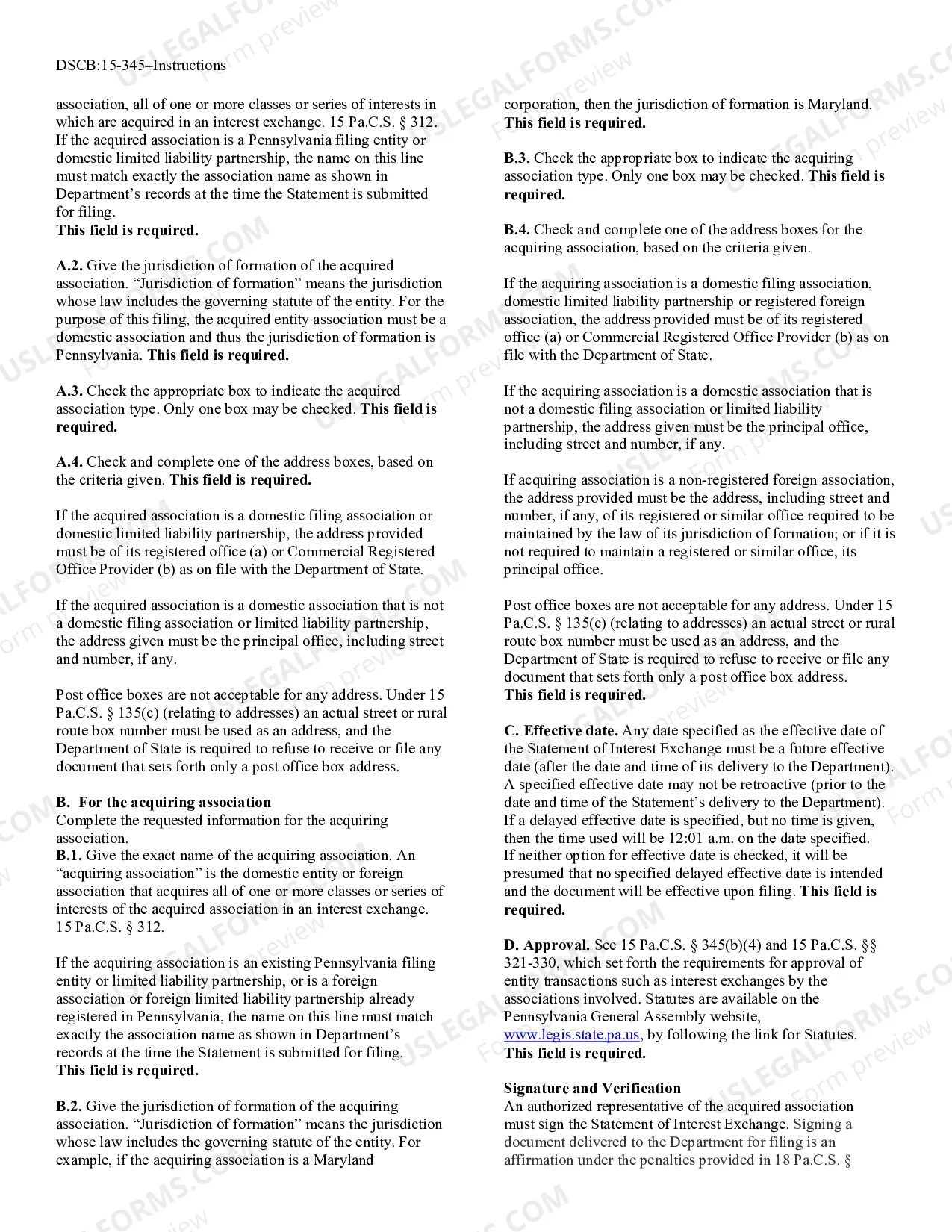 Preview Statement of interest Exchange [DSCB:15-345]