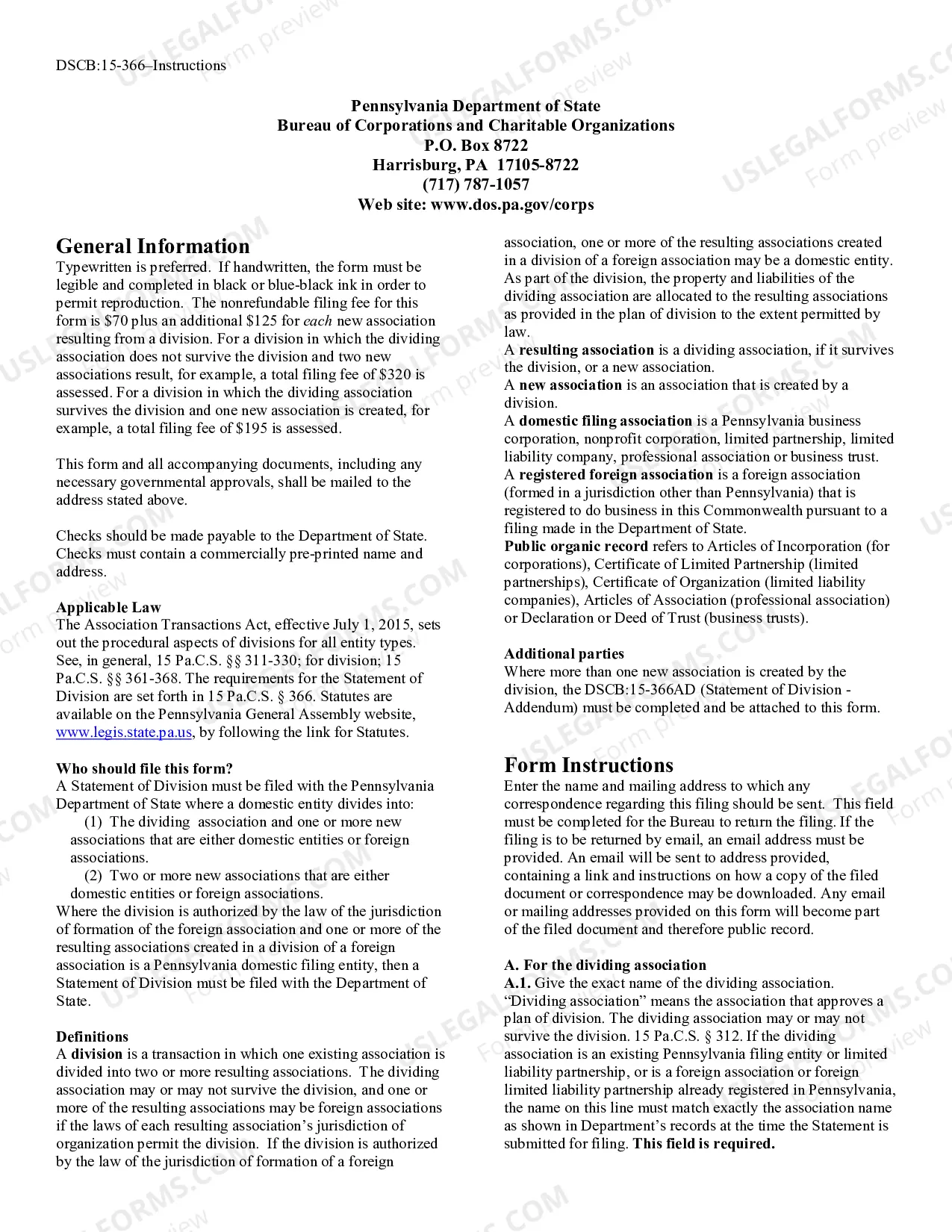 Preview Statement of Division [DSCB:15-366]