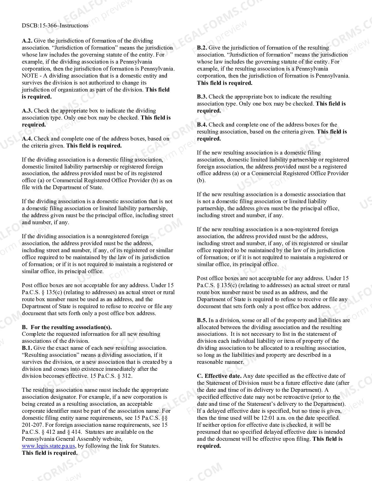Preview Statement of Division [DSCB:15-366]