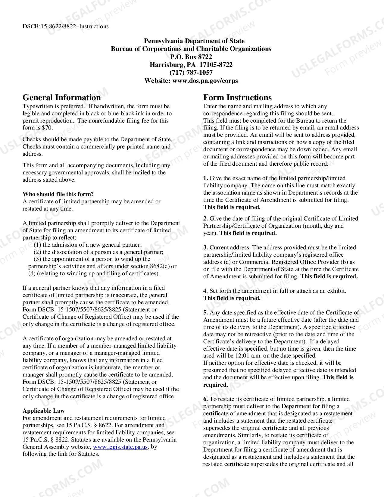 Preview Certificate of Amendment [DSCB:15-8622/8822]