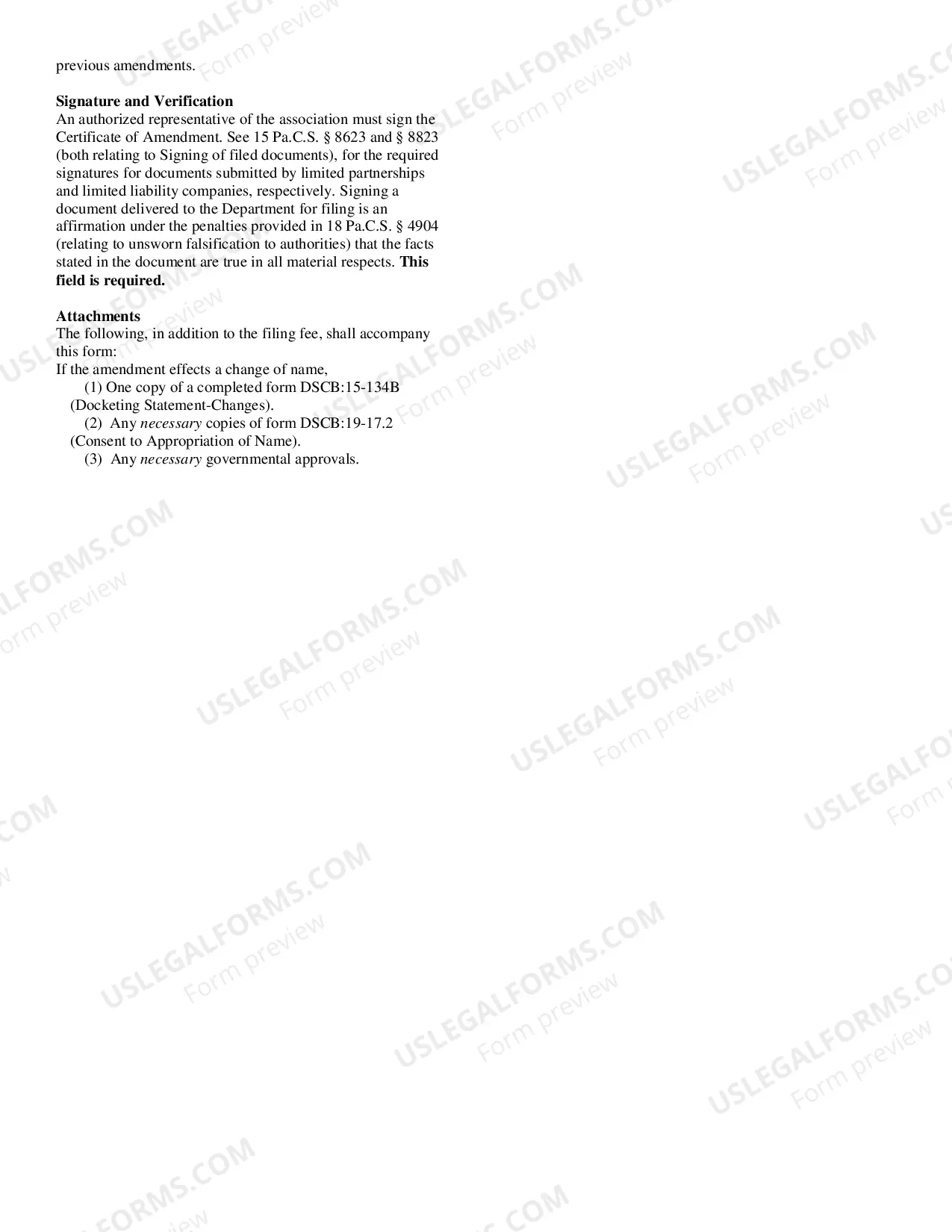Preview Certificate of Amendment [DSCB:15-8622/8822]