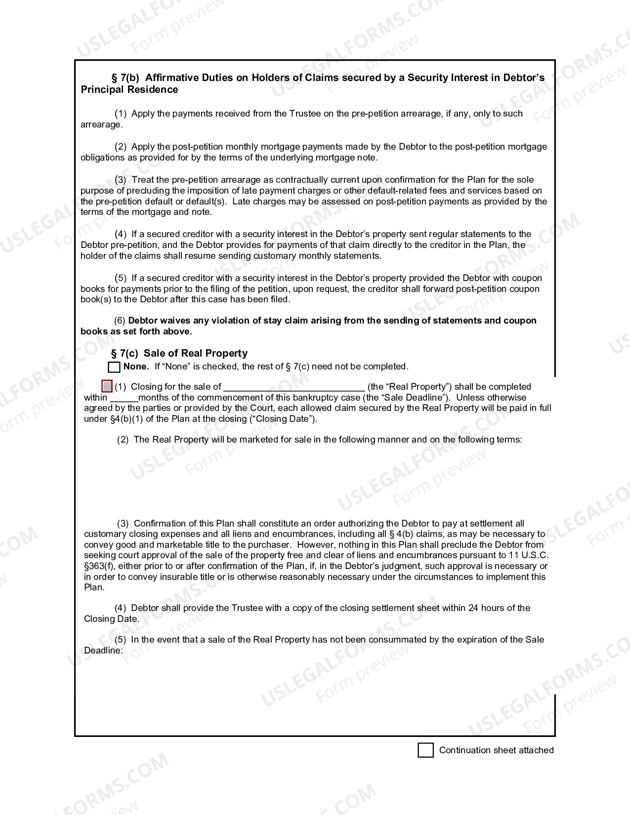 Preview Chapter 13 Plan (Fillable Version PDF)