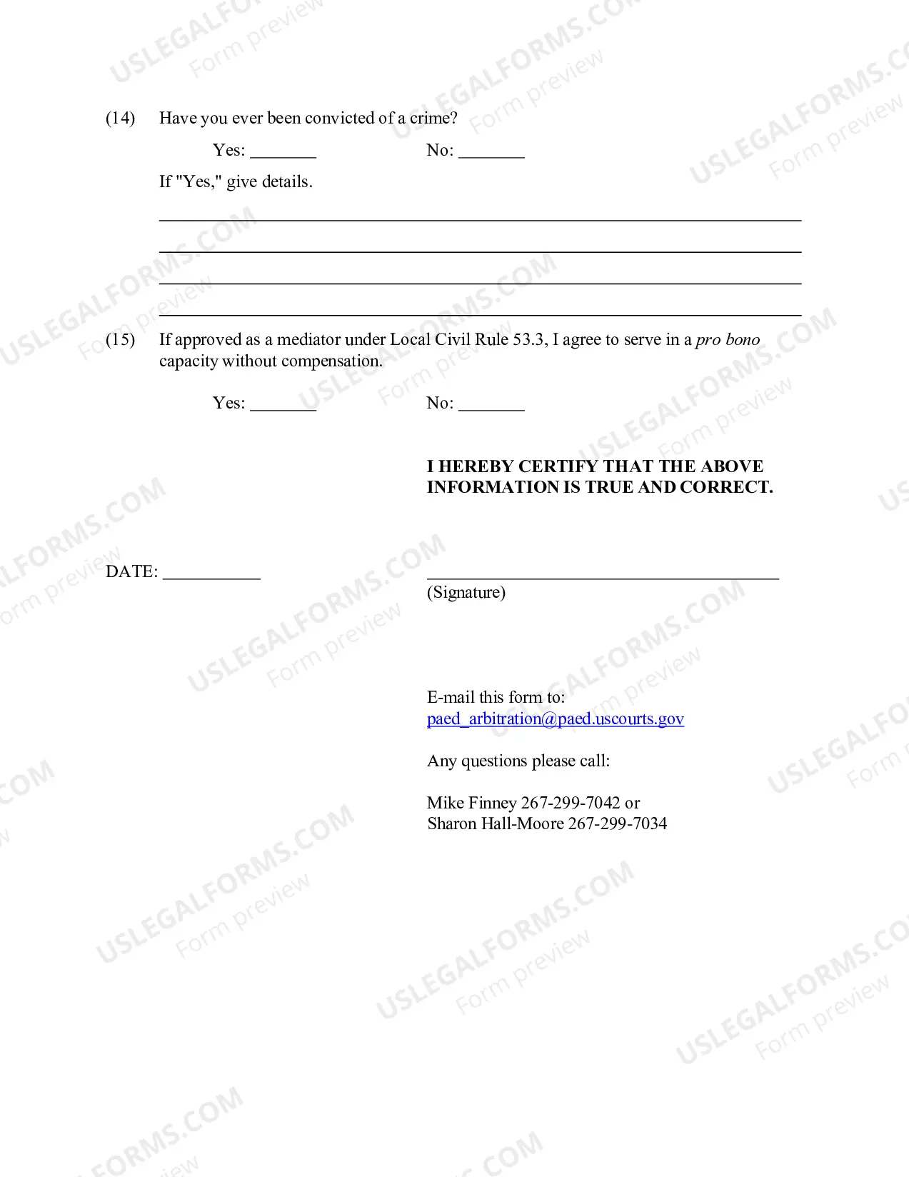 Preview Application For Approval As Mediator