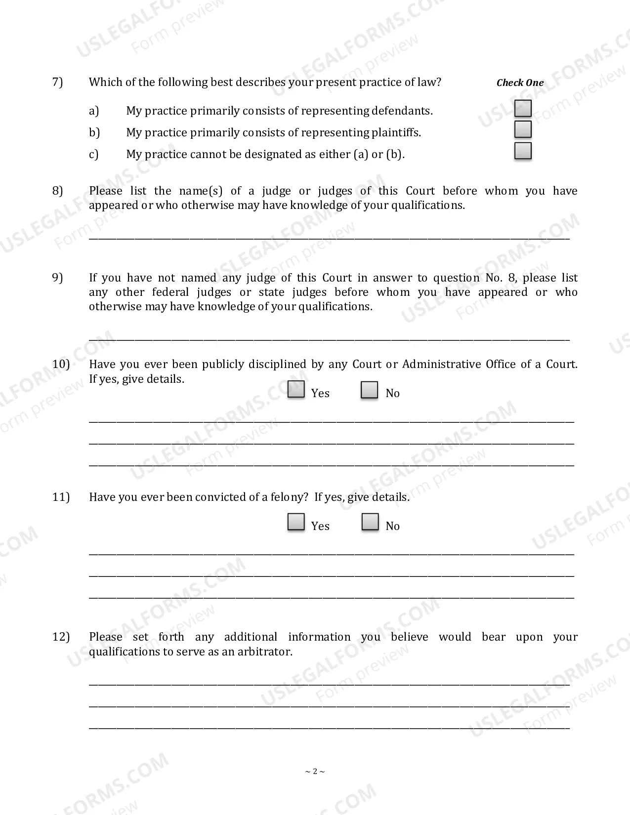 Preview Application For Certification As An Arbitrator