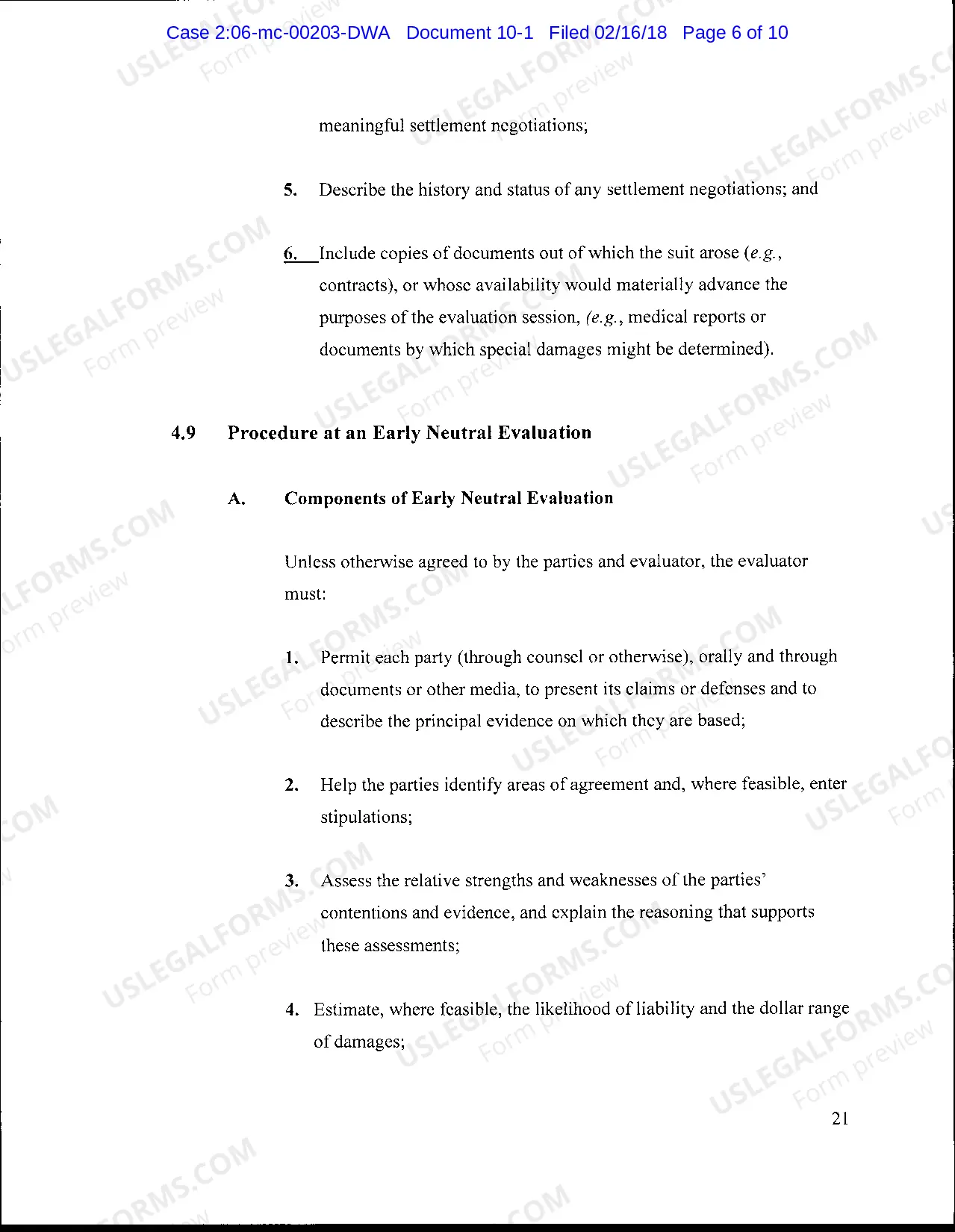 Preview Order updating ADR Policies and Procedures