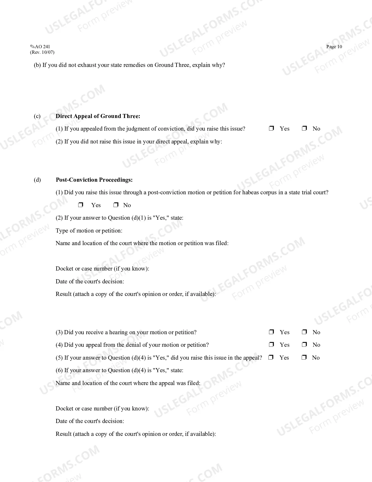 Preview Petition Under 28 U.S.C. Sec. 2254 for a Writ of Habeas Corpus By a Person In State Custody