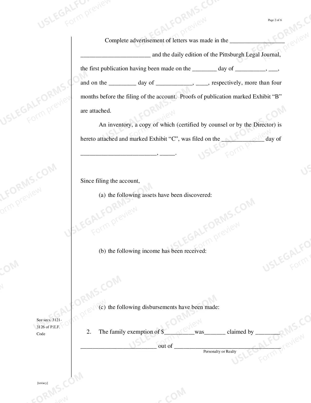 Preview Petition For Distribution (Testacy)