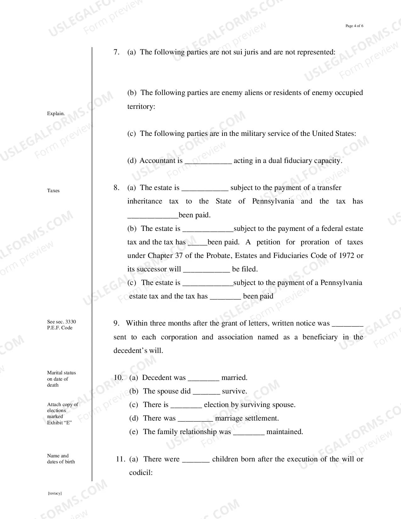 Preview Petition For Distribution (Testacy)