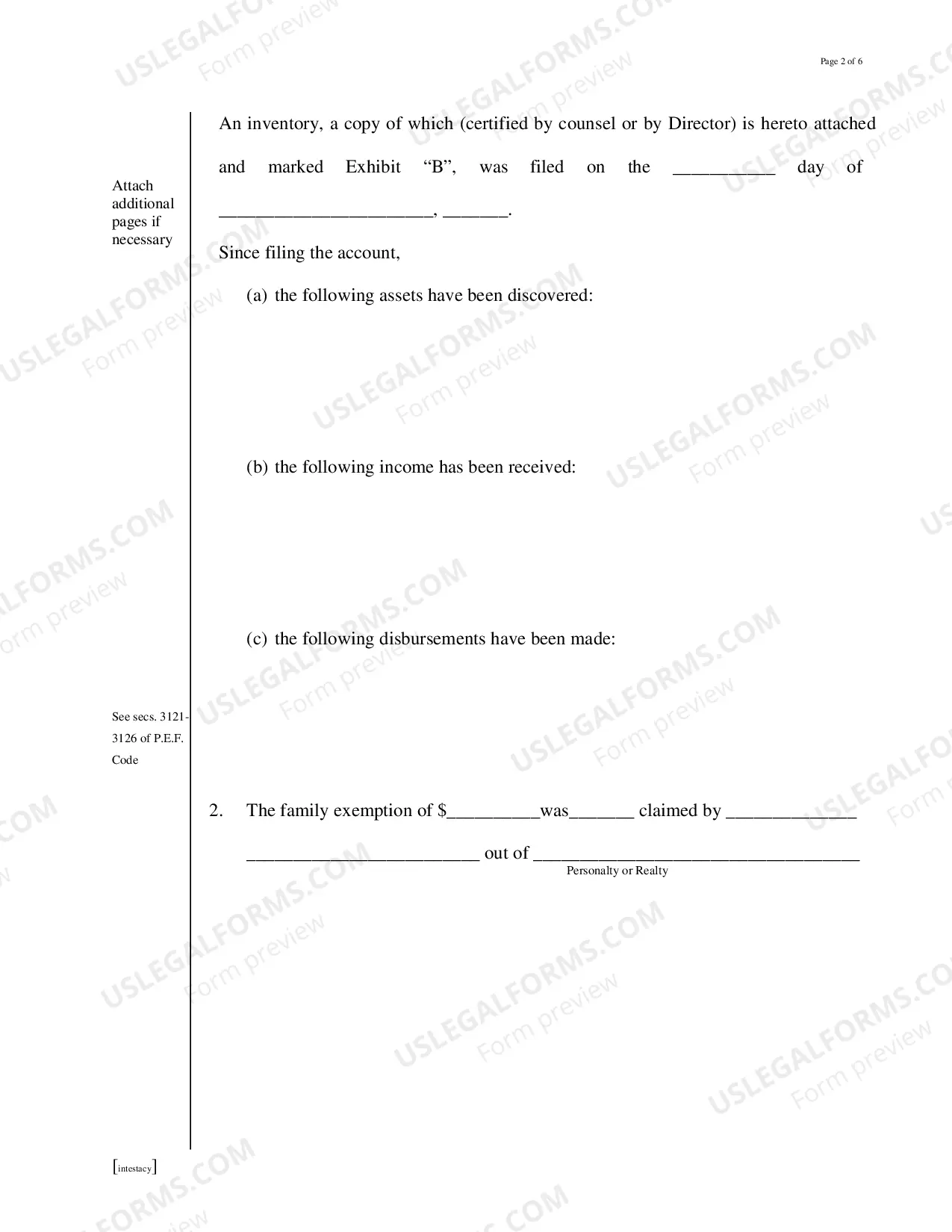 Preview Petition of Distribution (Intestacy)