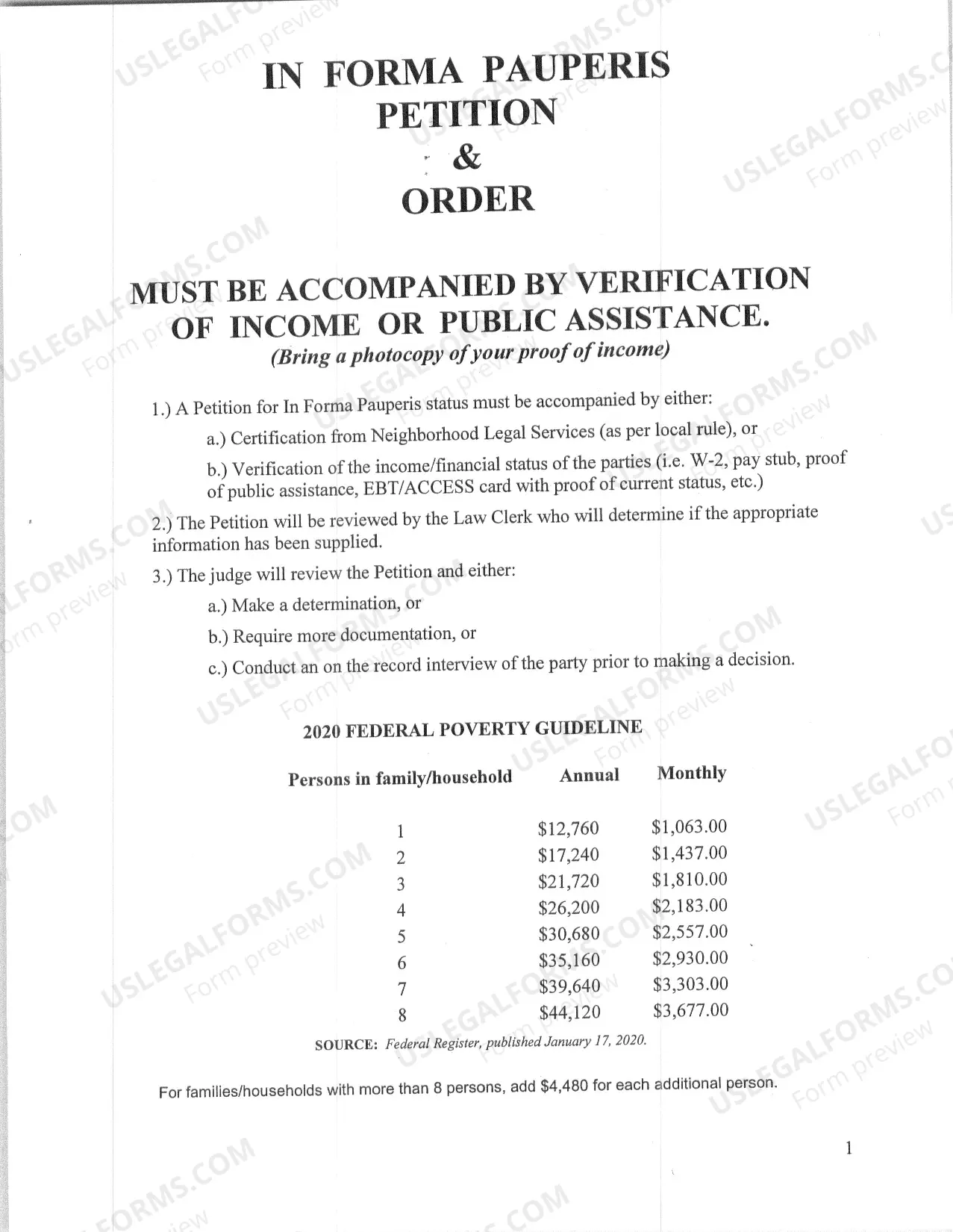 Preview Wage Attachment Packet - Complete