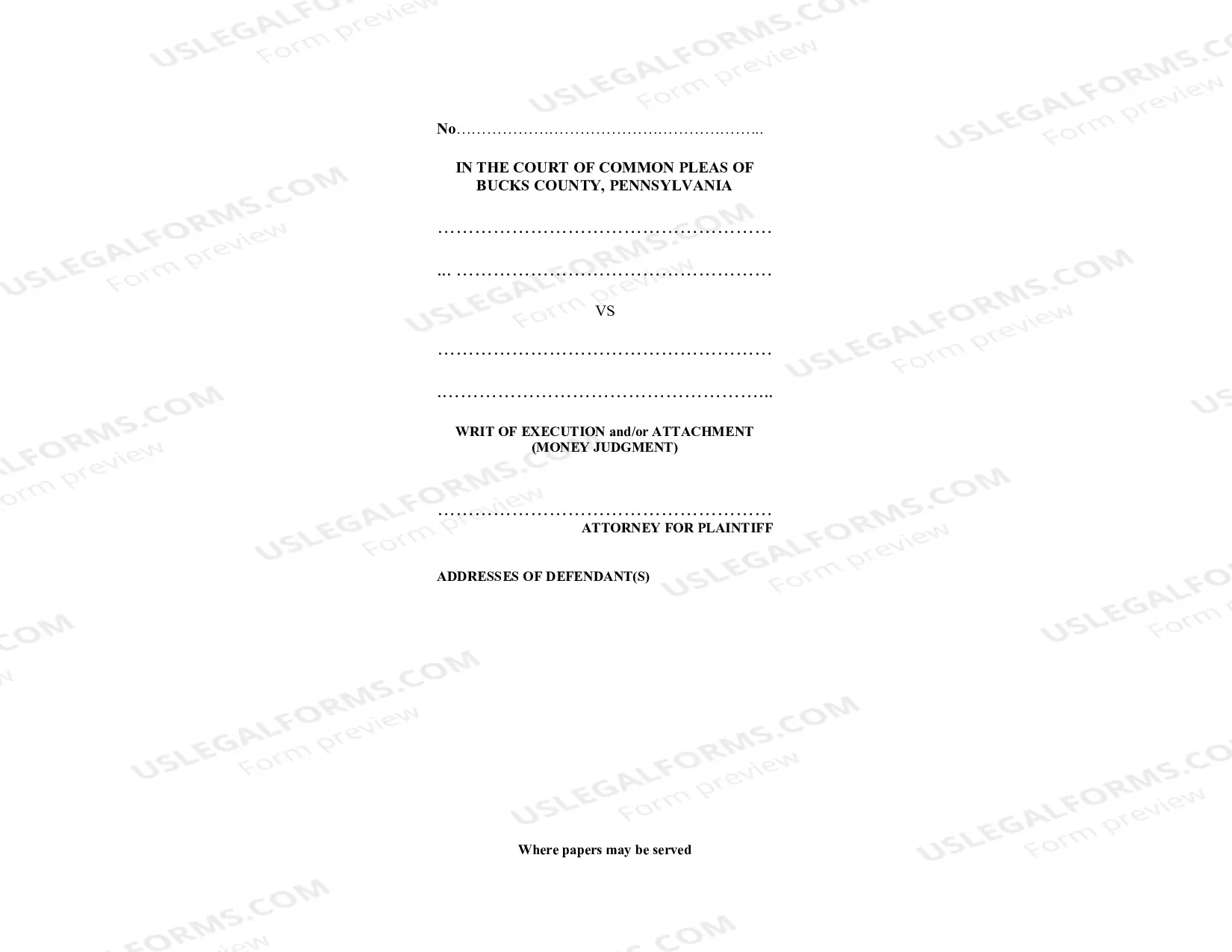 Preview Writ of Execution And Or Attachment