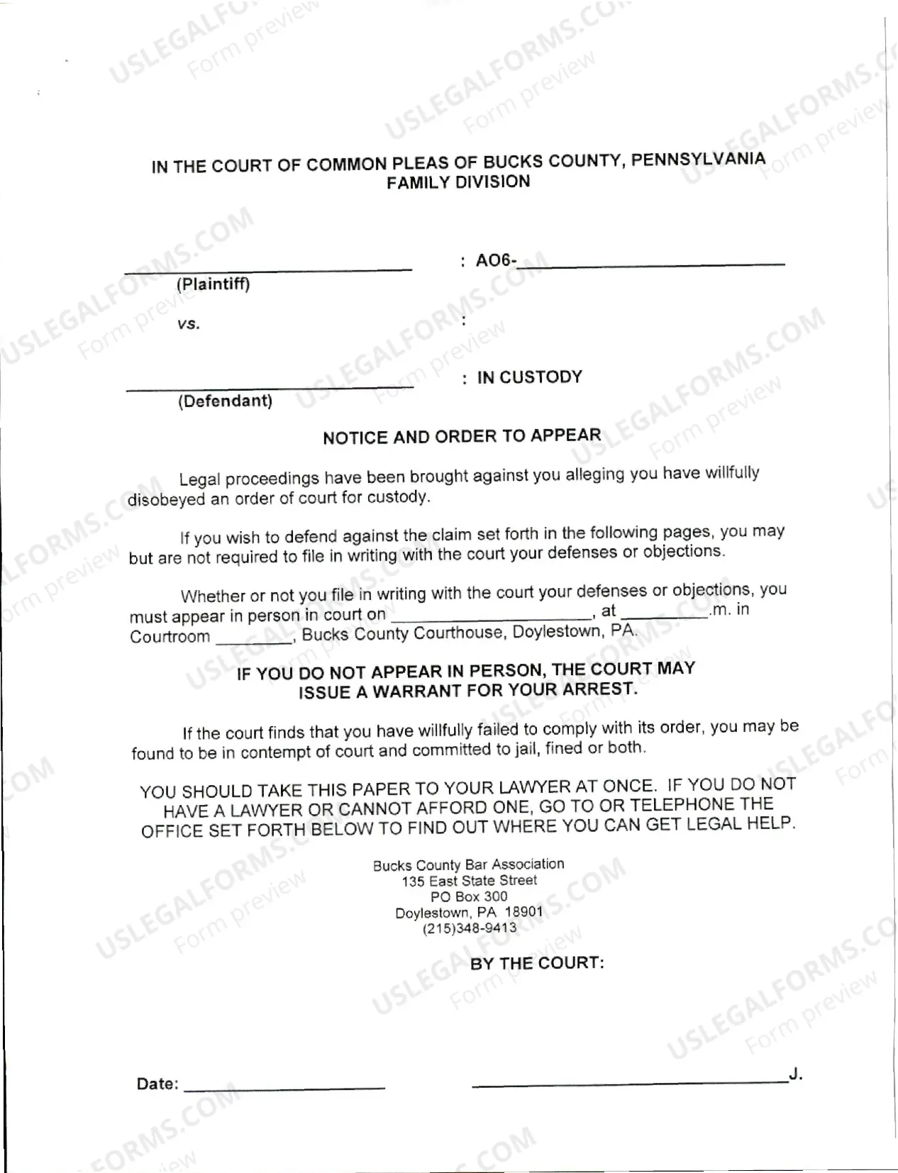 Preview Custody Contempt Petition
