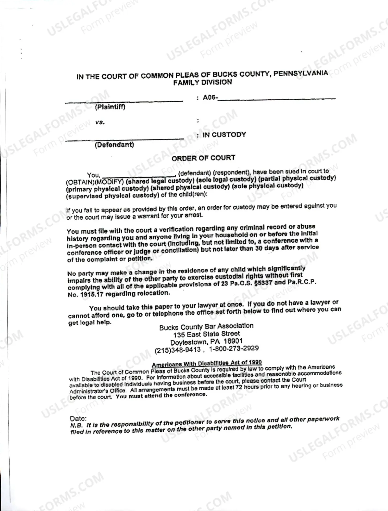 Preview Custody Modification