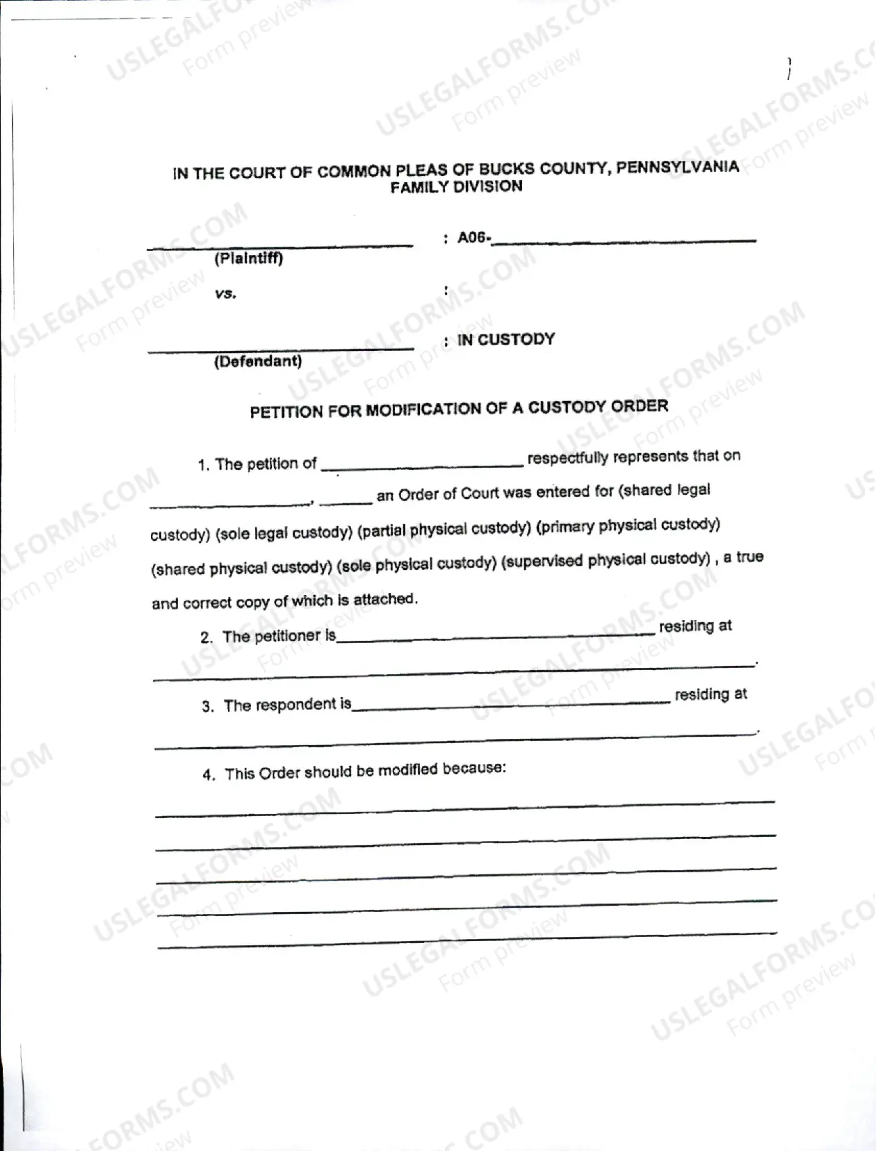 Preview Custody Modification