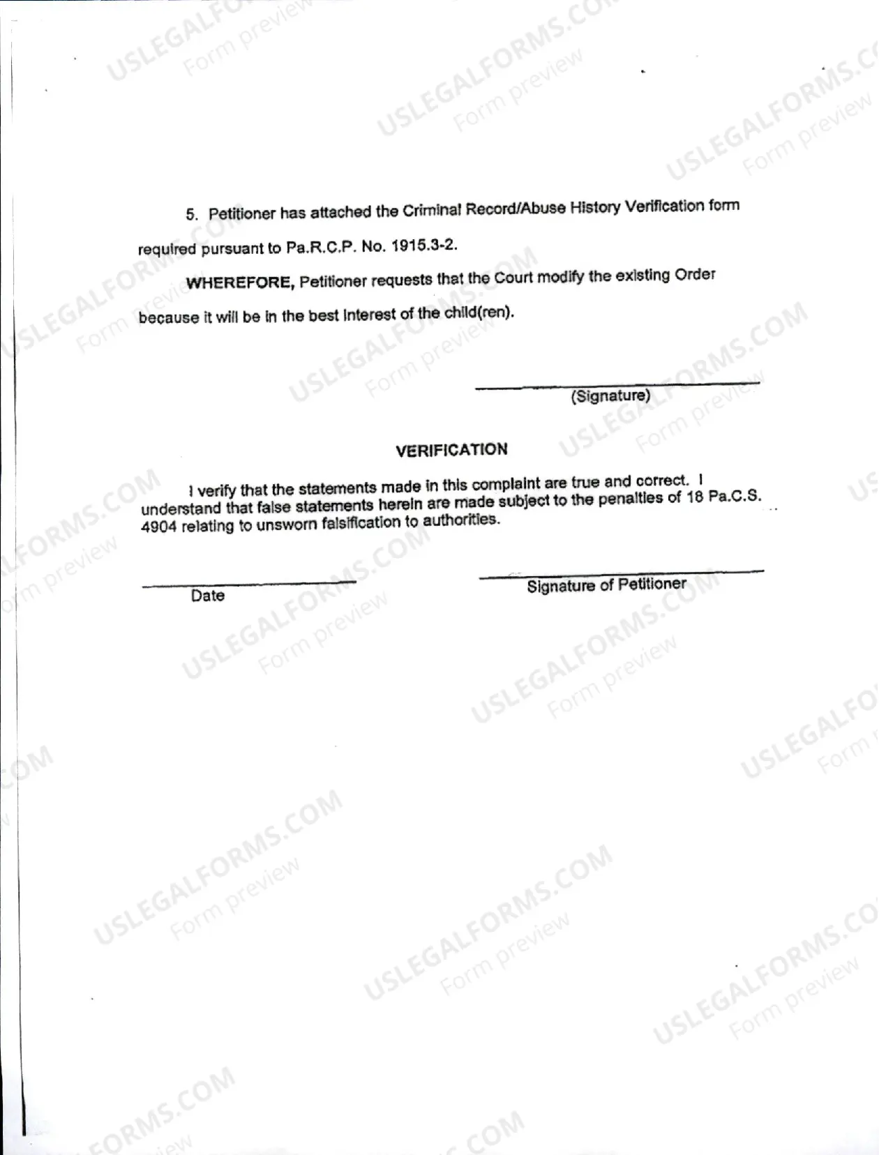 Preview Custody Modification