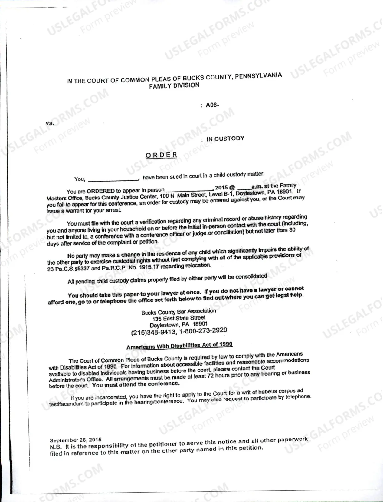 Preview Custody Relocation and Modification