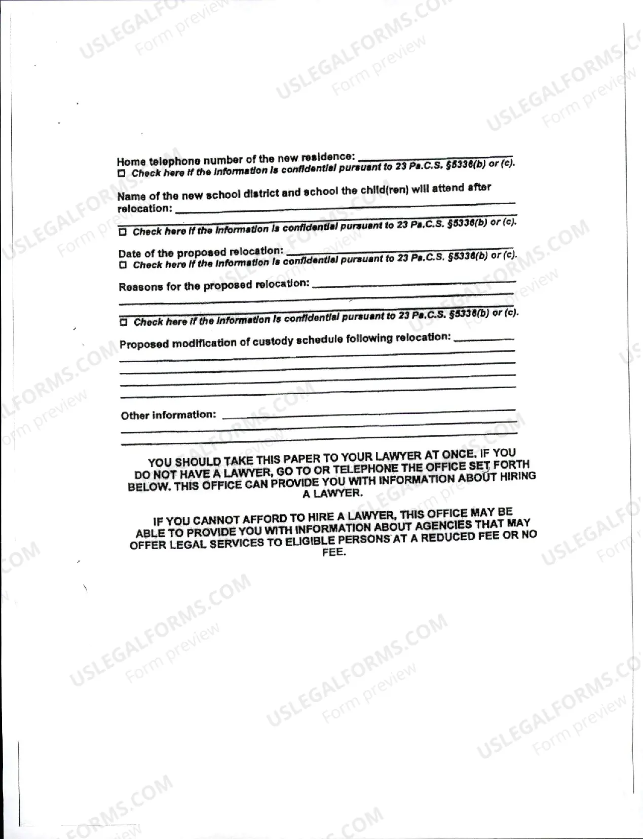 Preview Custody Relocation and Modification