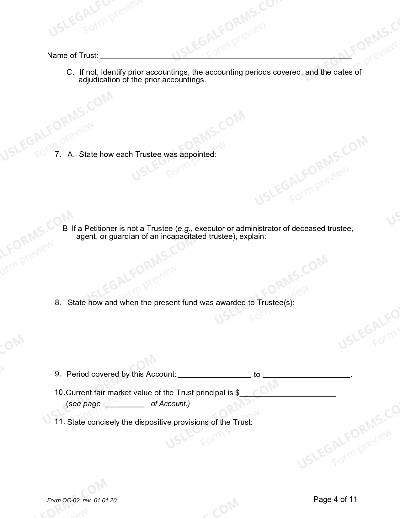 Preview Petition for Adjudication: Trust