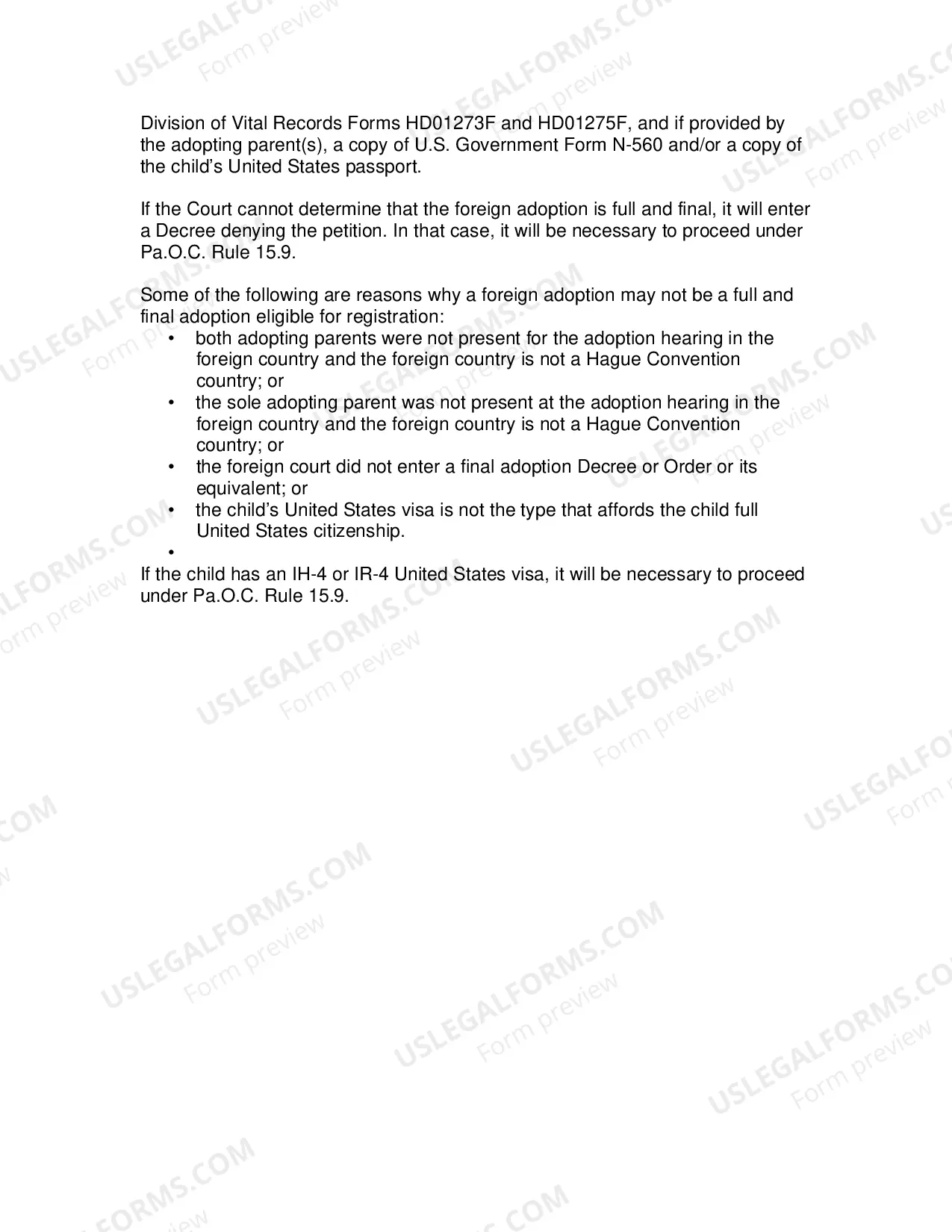 Preview Petition to Register Foreign Adoption Decree