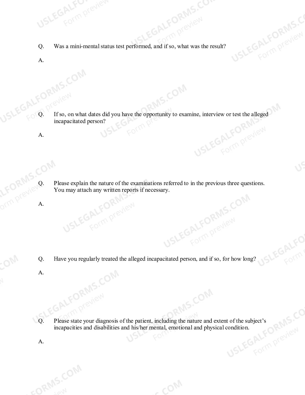 Preview Written Deposition