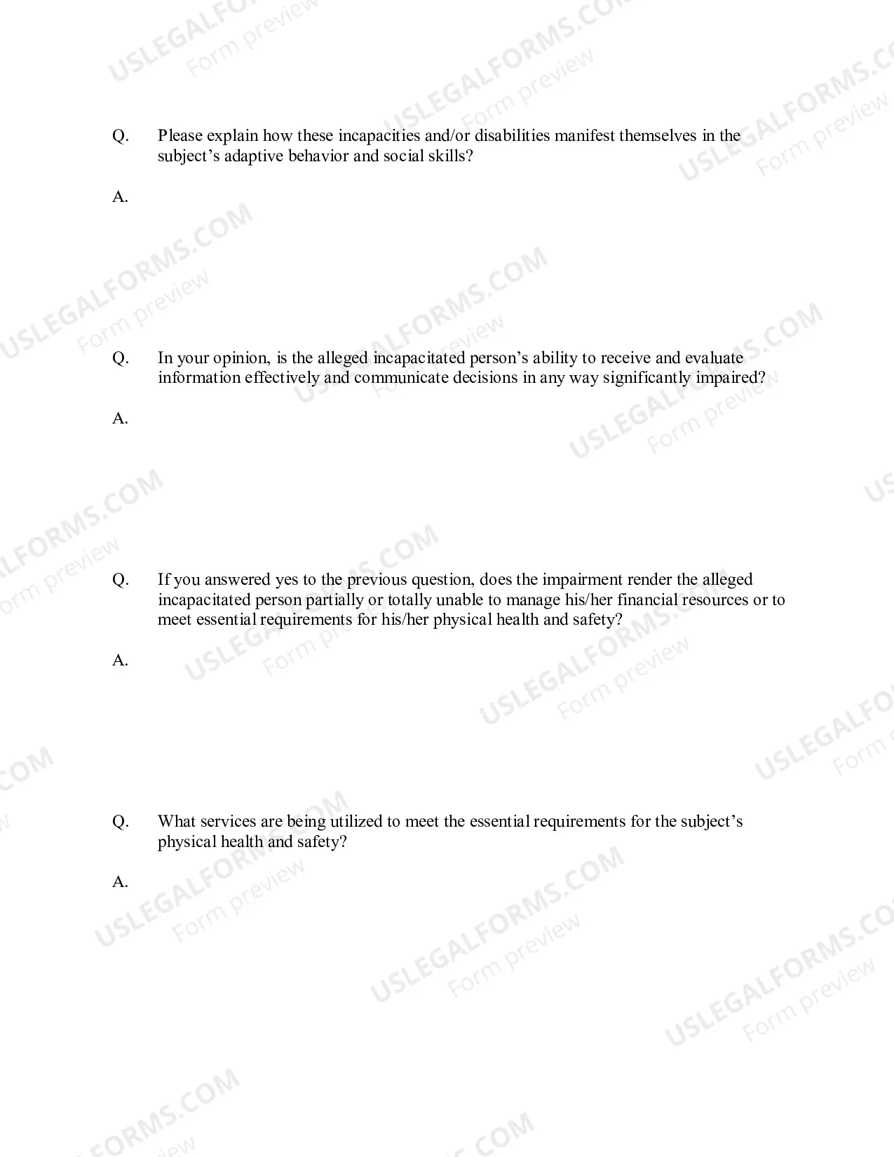 Preview Written Deposition