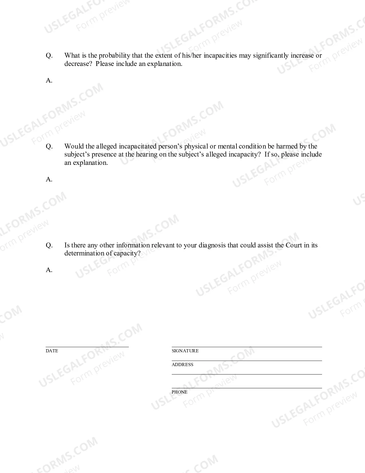 Preview Written Deposition