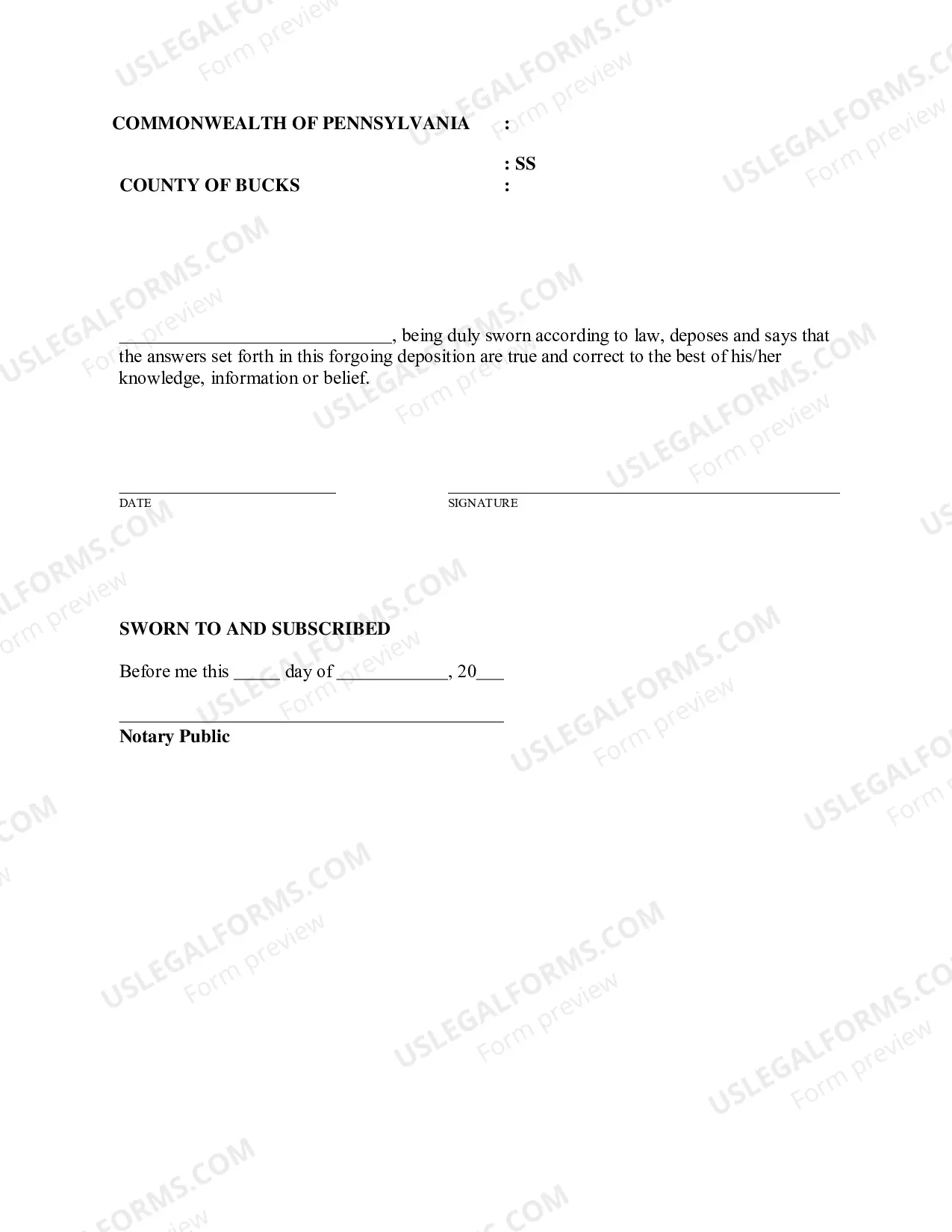 Preview Written Deposition