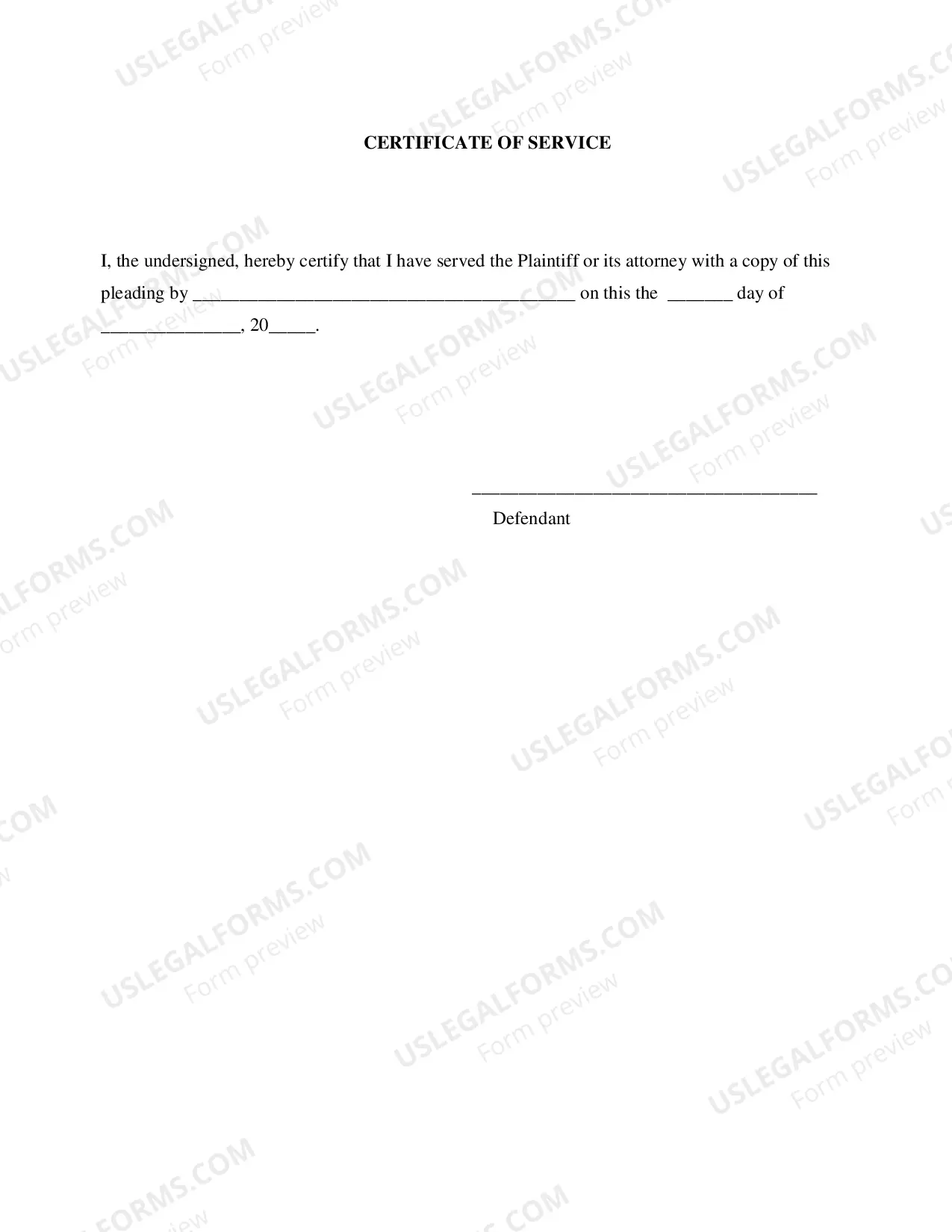 Preview Defendant's Answer to Complaint
