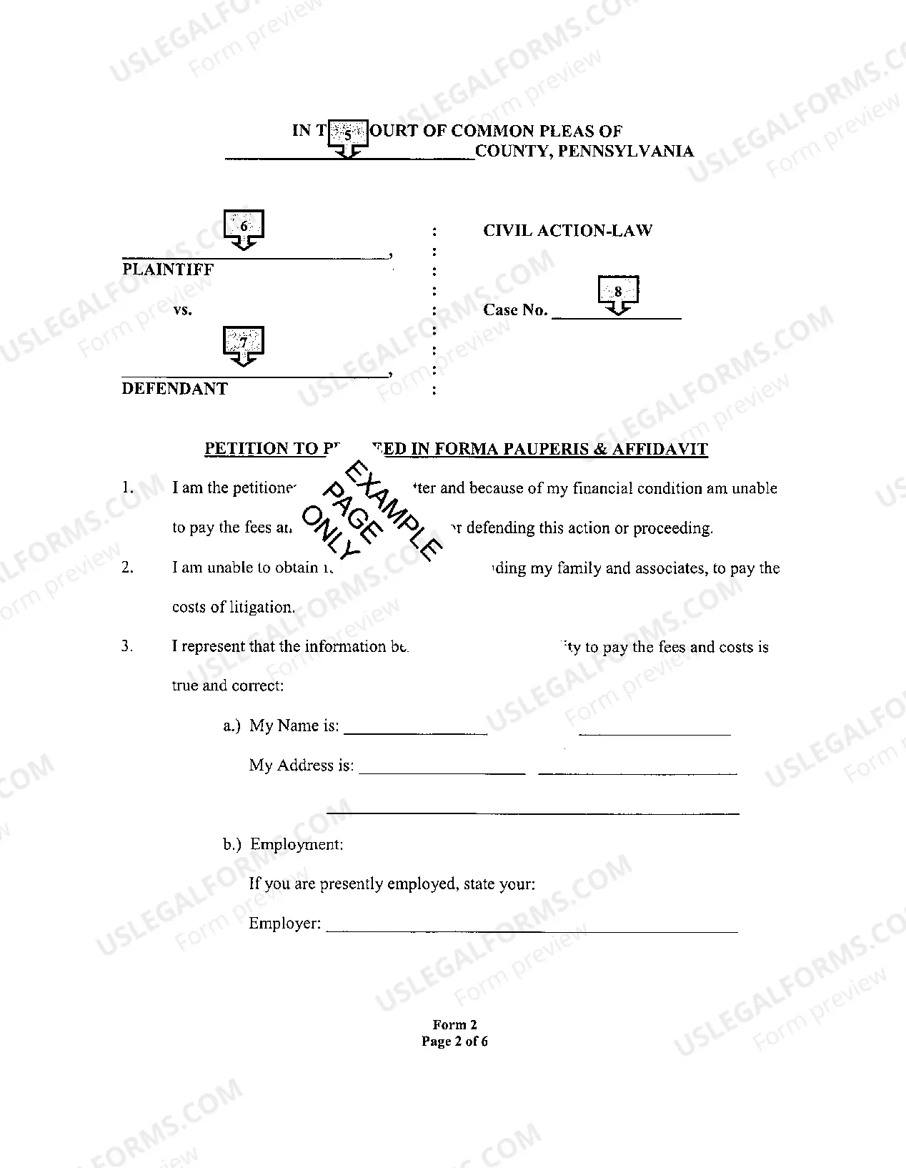 Preview Pro Se Petition to Proceed Informa Pauperis