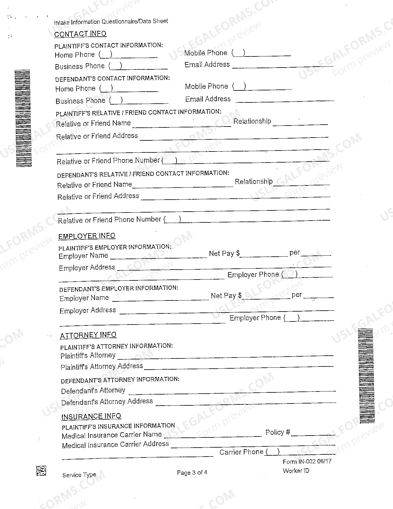 Preview Complaint for Support Packet