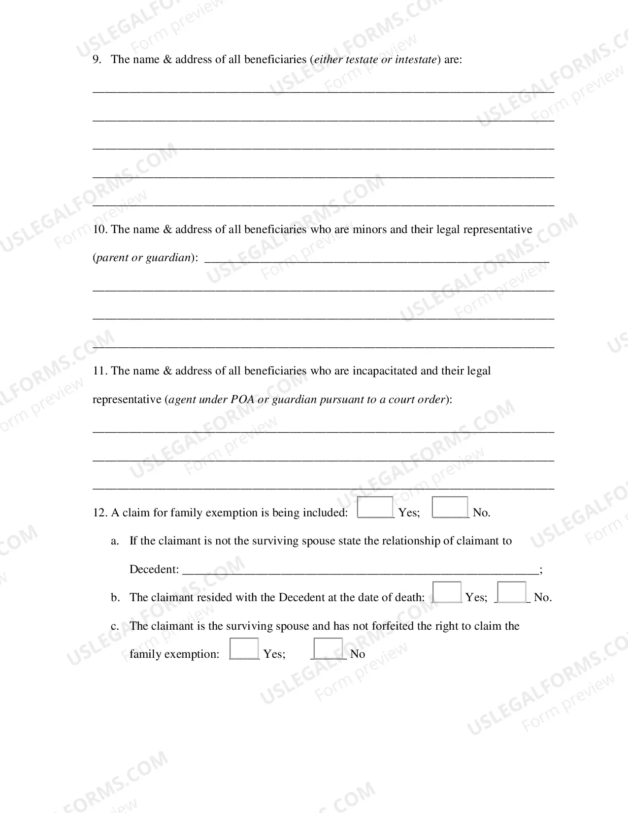 Preview Small Estate Petition and Decree