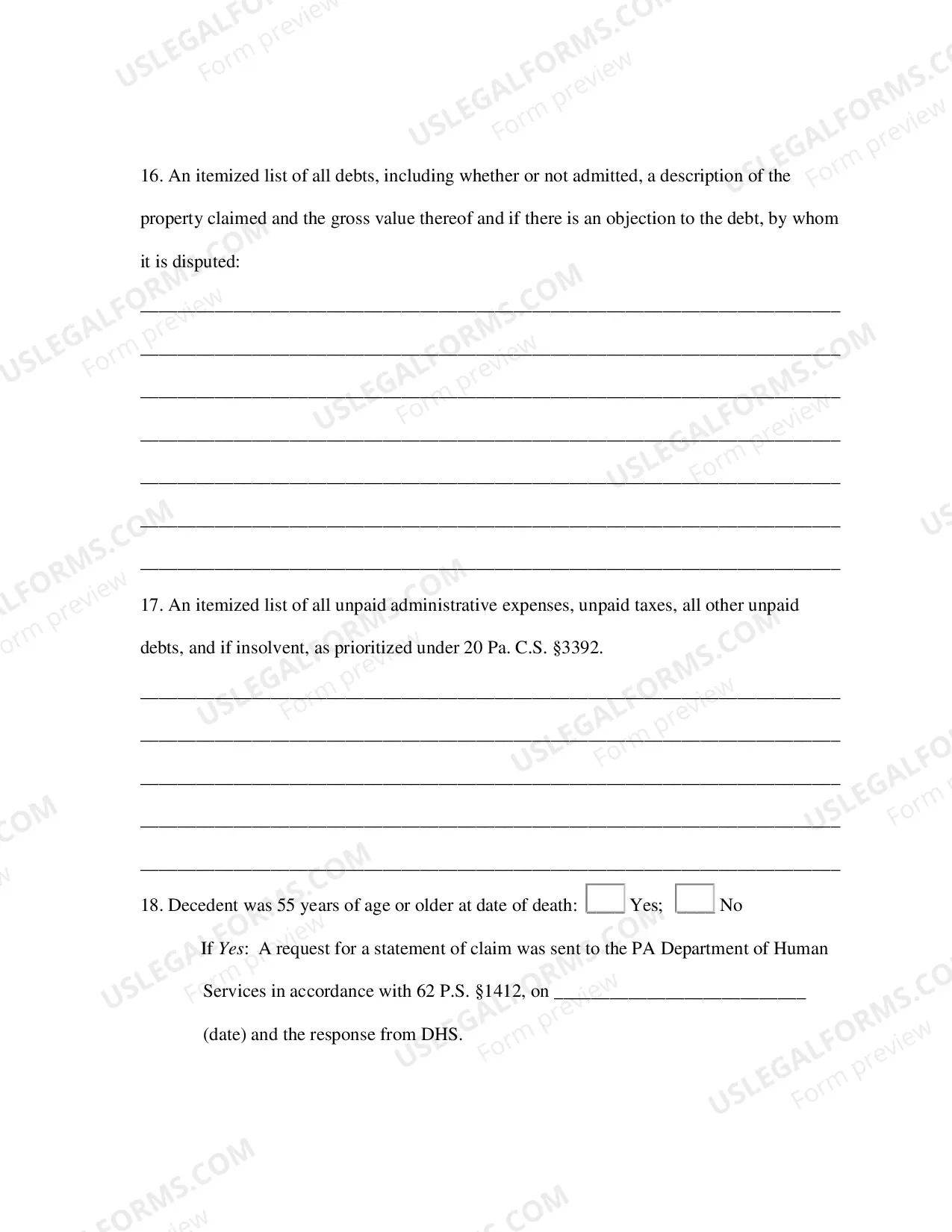Preview Small Estate Petition and Decree